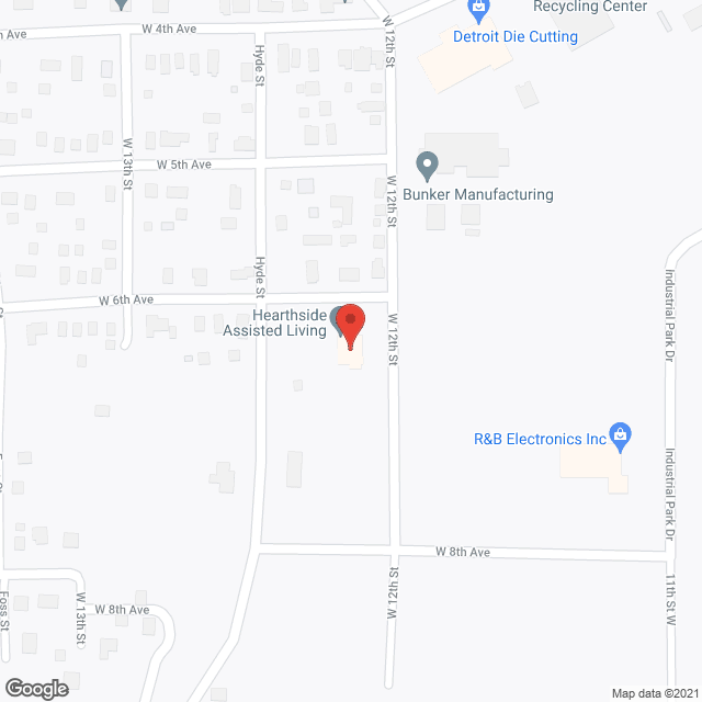 Hearthside Assisted Living in google map