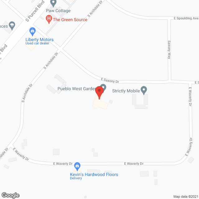 Pueblo West Gardens Assisted Living in google map