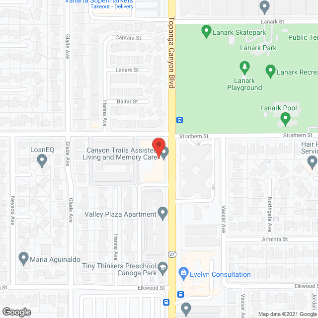 Oakdale Heights of Woodland Hills in google map