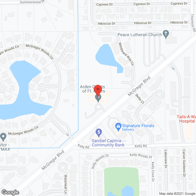 Clare Bridge of Fort Myers on McGregor in google map