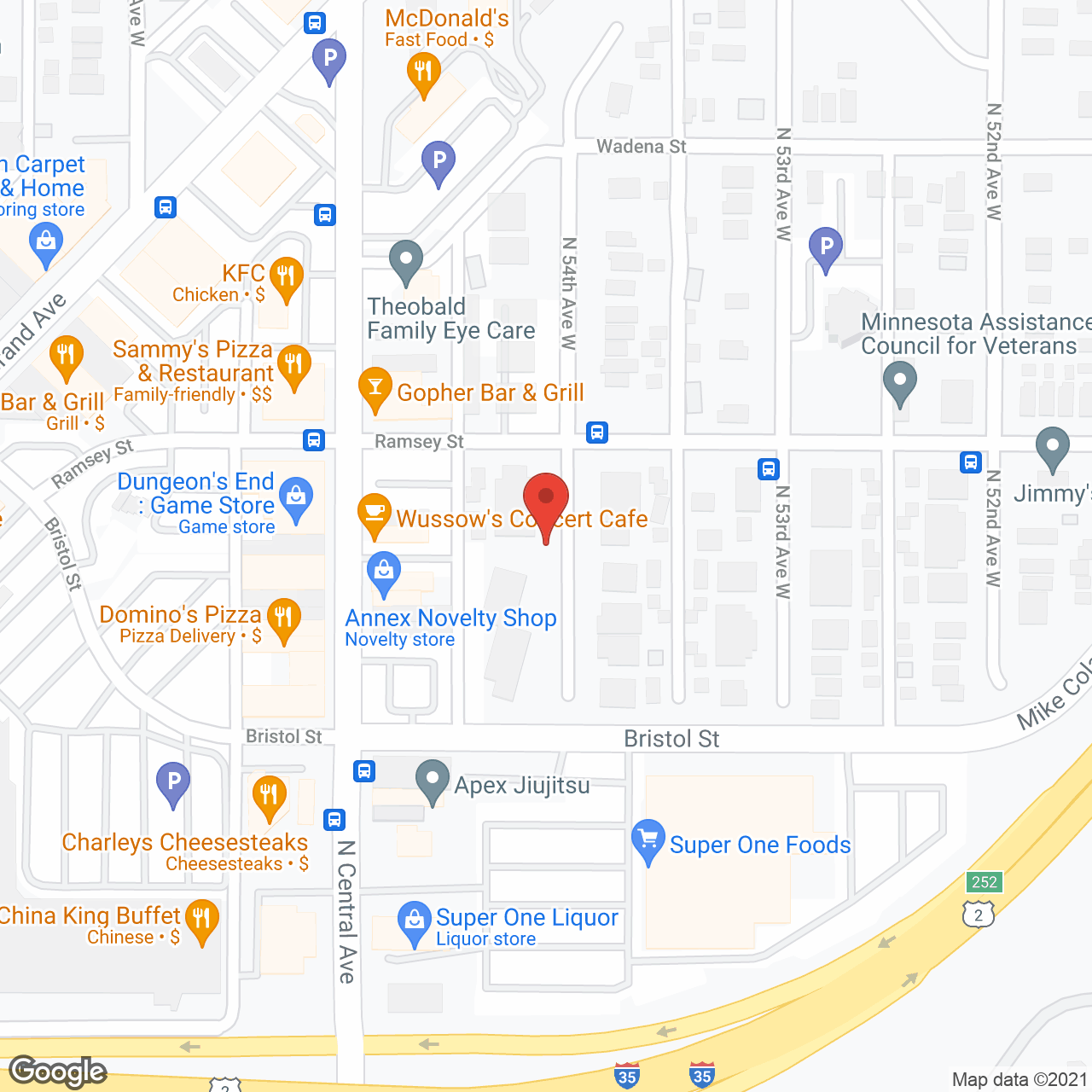 Ramsey Townhomes and Village in google map