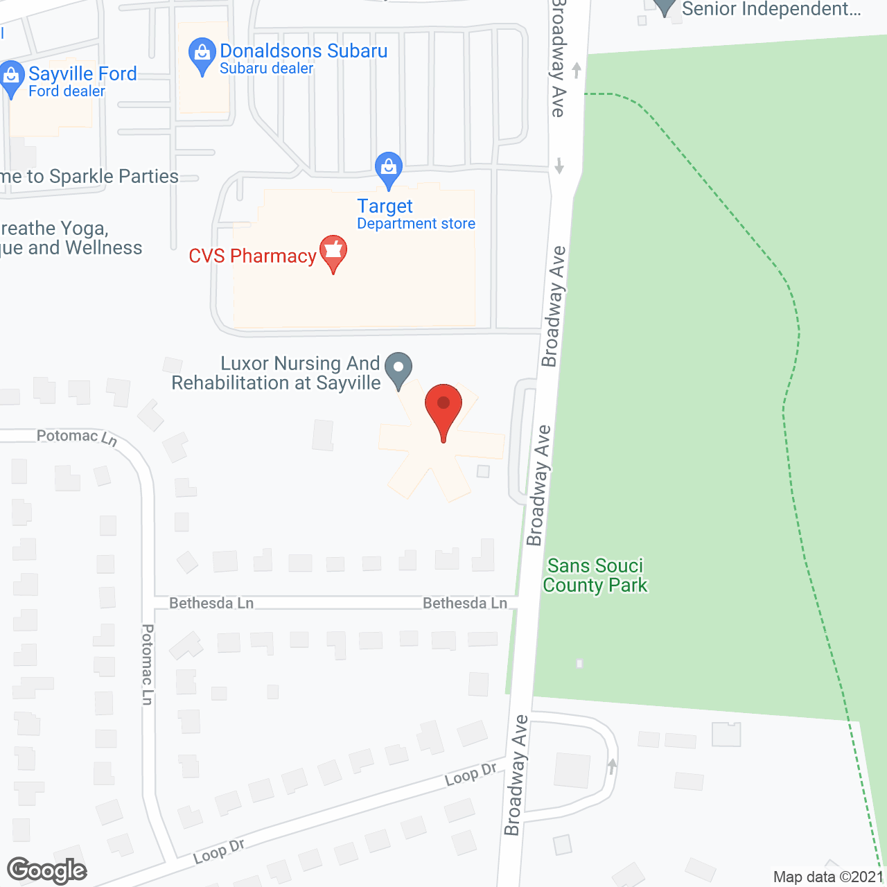 Luxor Nursing and Rehabilitation at Sayville in google map