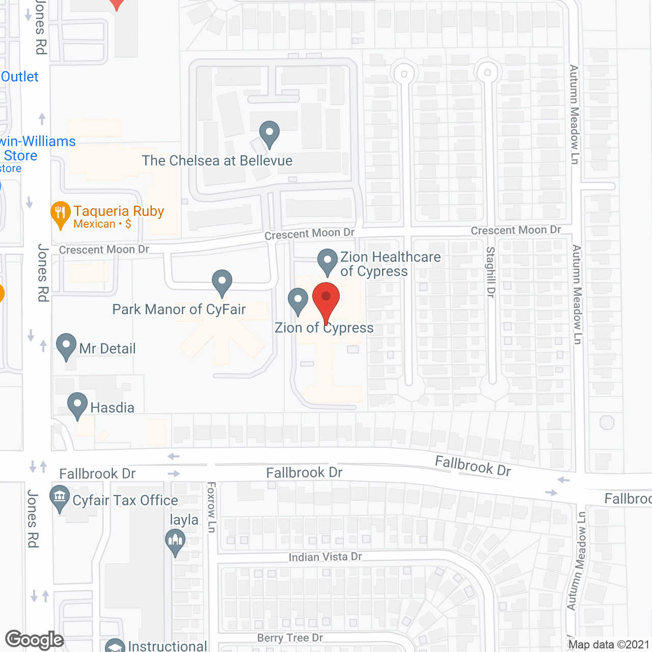 Texas Institute for Clinically Complex Care in google map