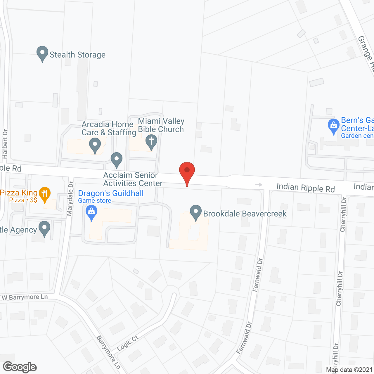 Brookdale Beavercreek in google map