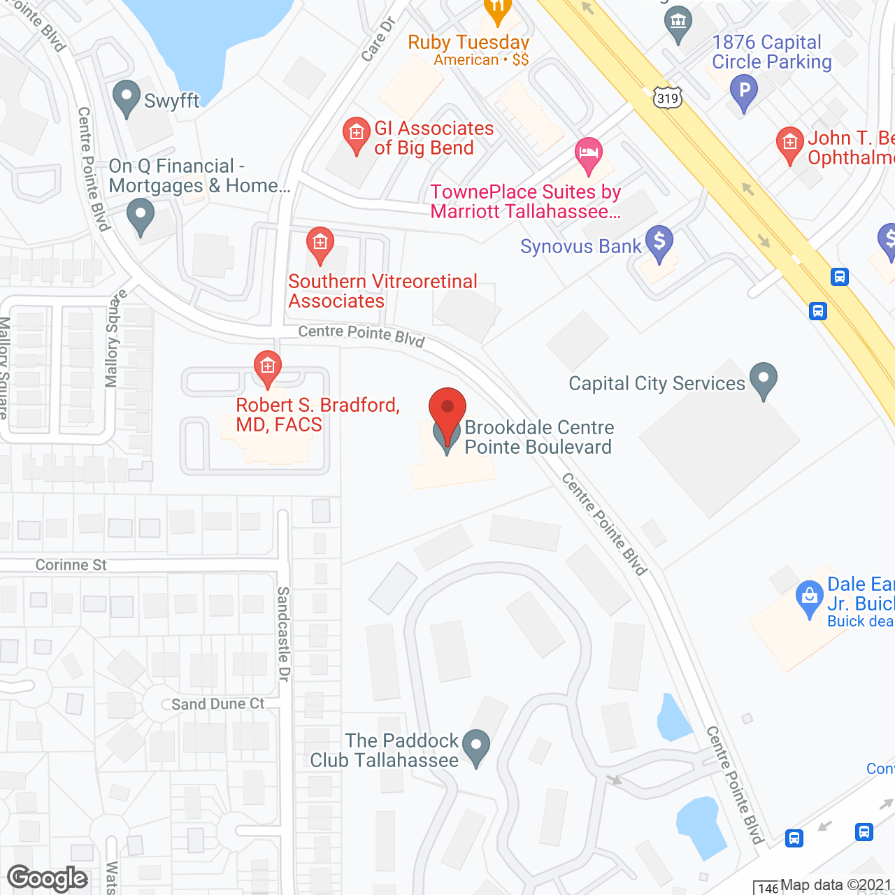 Brookdale Centre Pointe Boulevard in google map