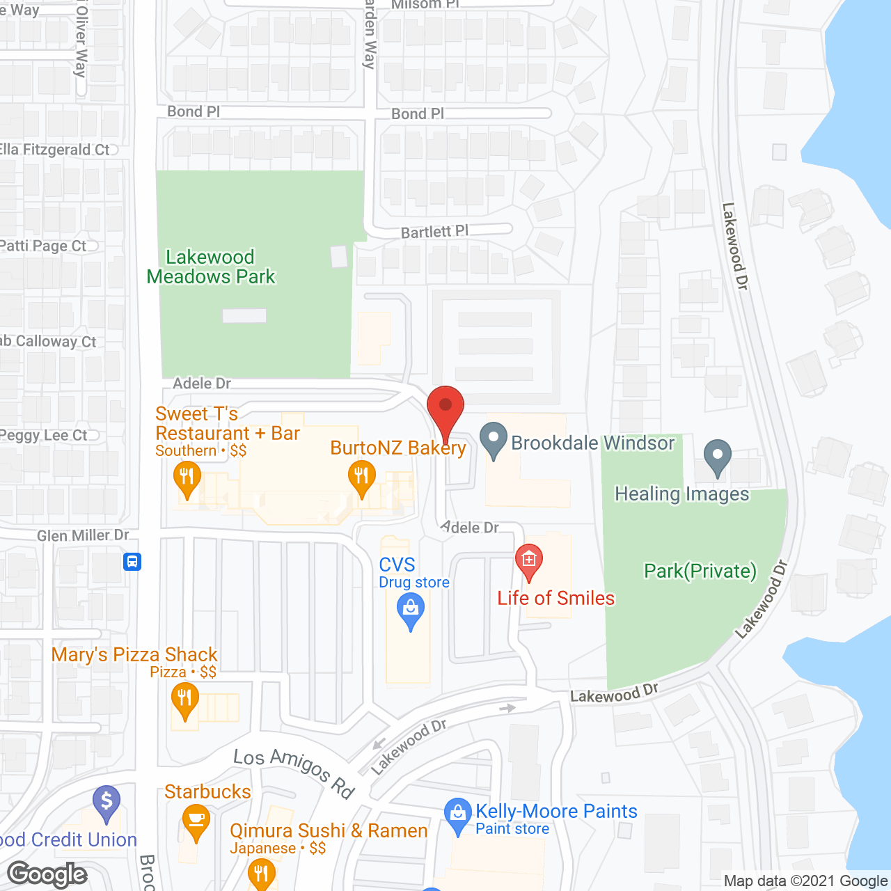 Brookdale Windsor in google map