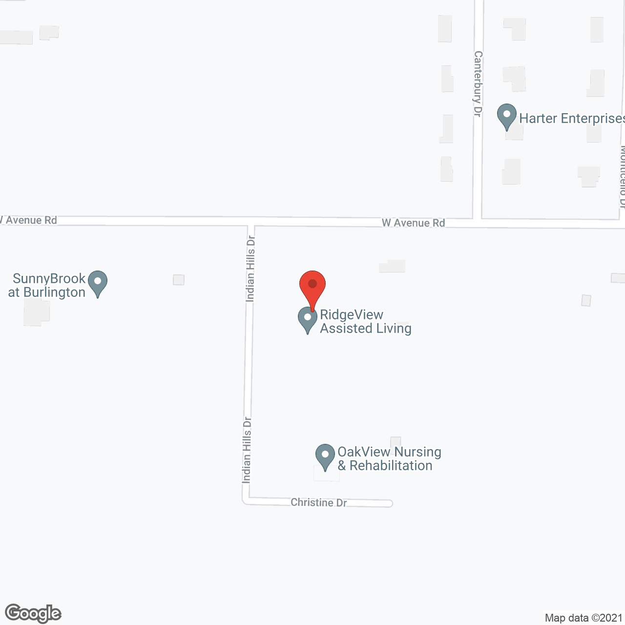 Ridgeview Assisted Living in google map