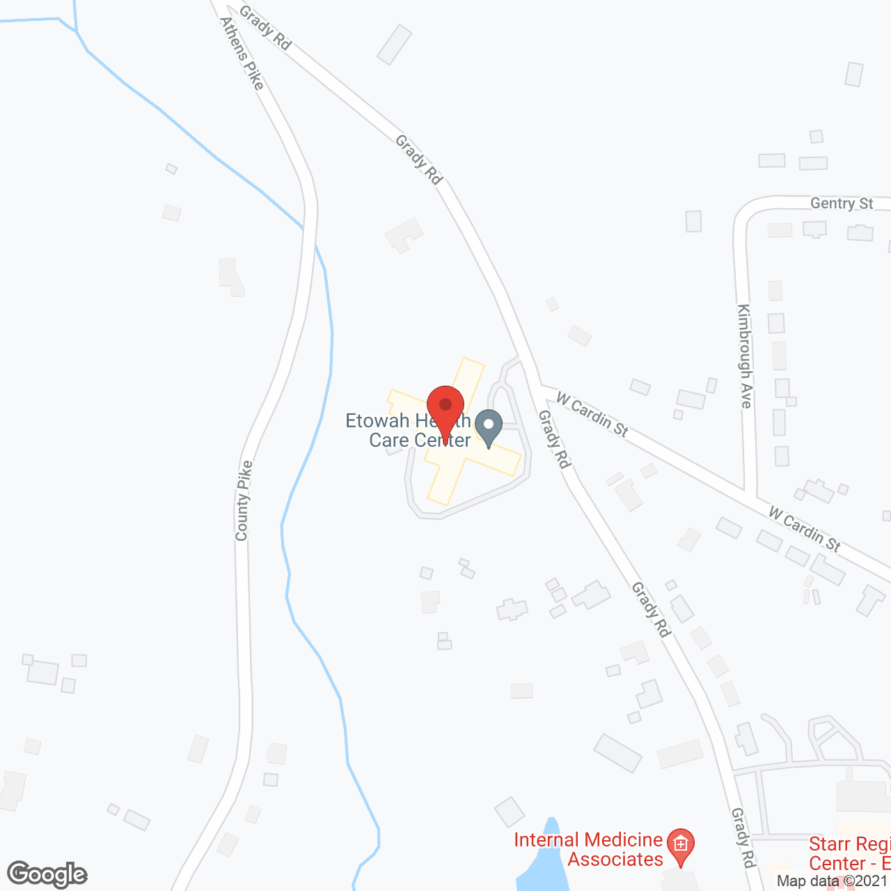 Etowah Health Care Ctr in google map