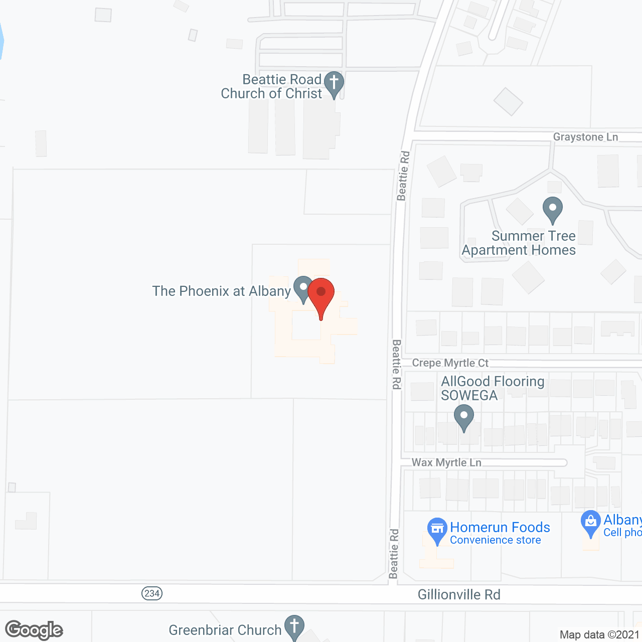 Viva Senior Living at Albany in google map