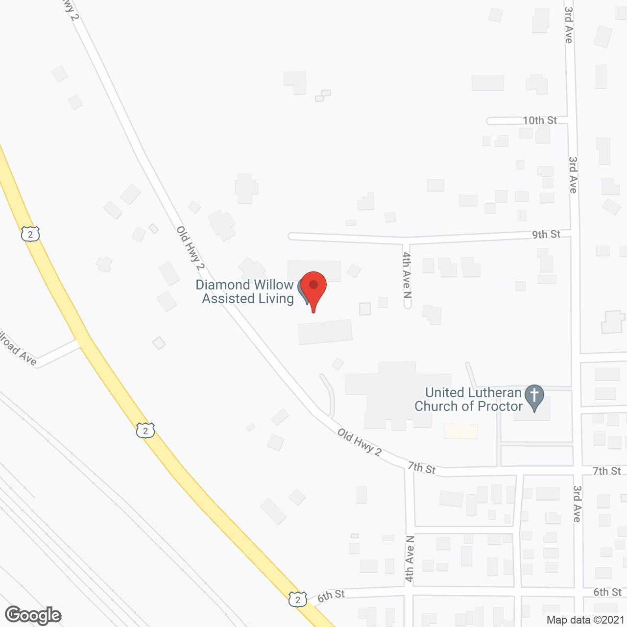 Diamond Willow Assisted Living of Proctor in google map