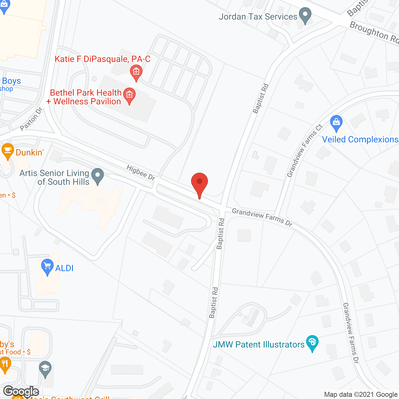 Artis Senior Living of South Hills in google map