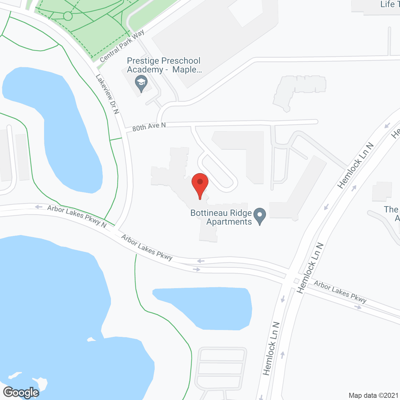 Arbor Lakes Senior Living/Willows Memory Care in google map