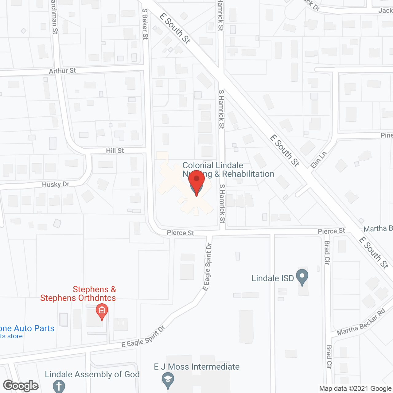 Colonial Nursing Ctr in google map