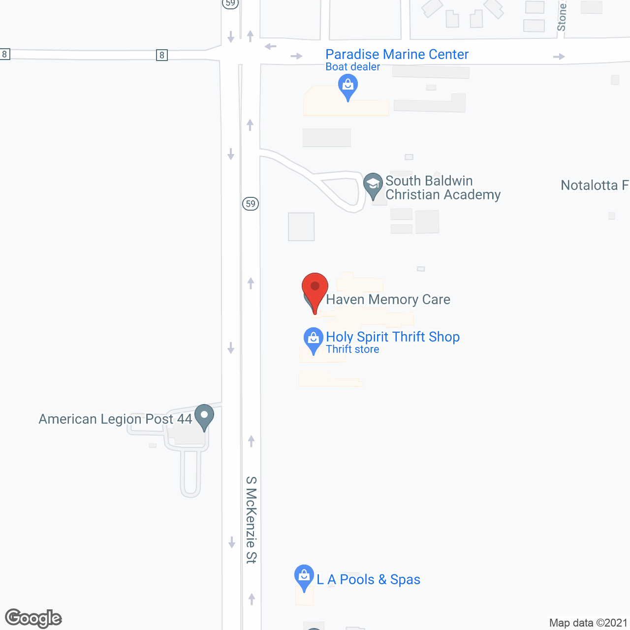 Haven Memory Care in google map