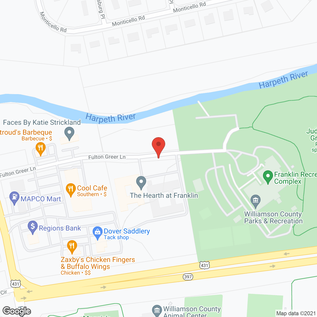 Vitality Living Franklin in google map