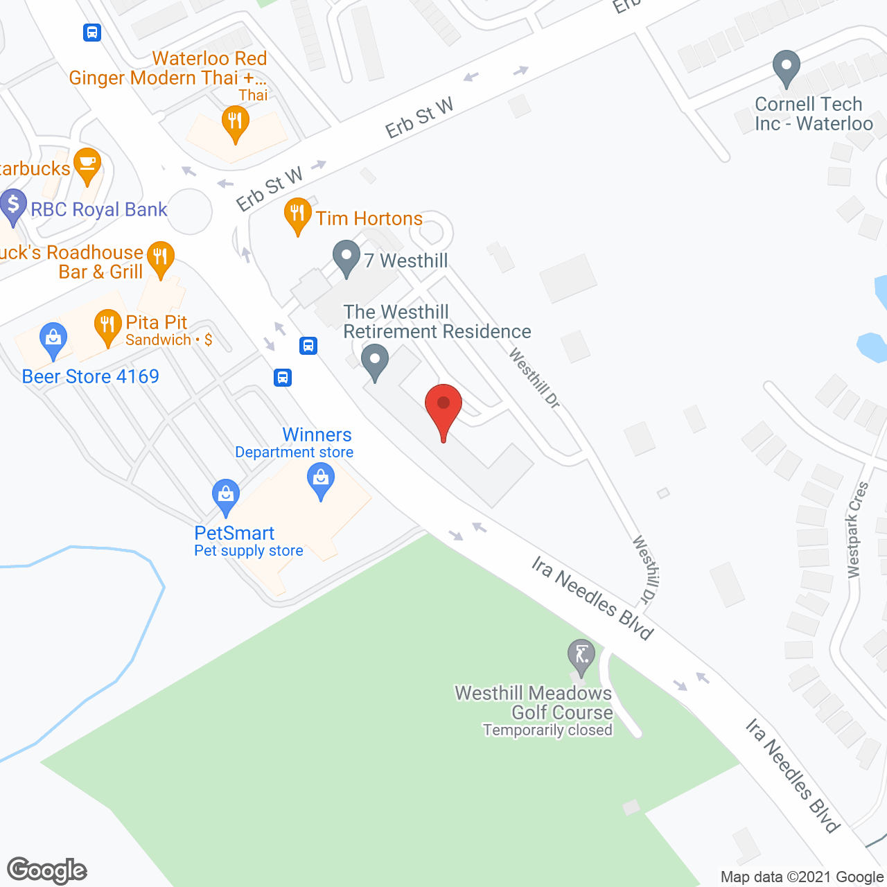 The Westhill in google map