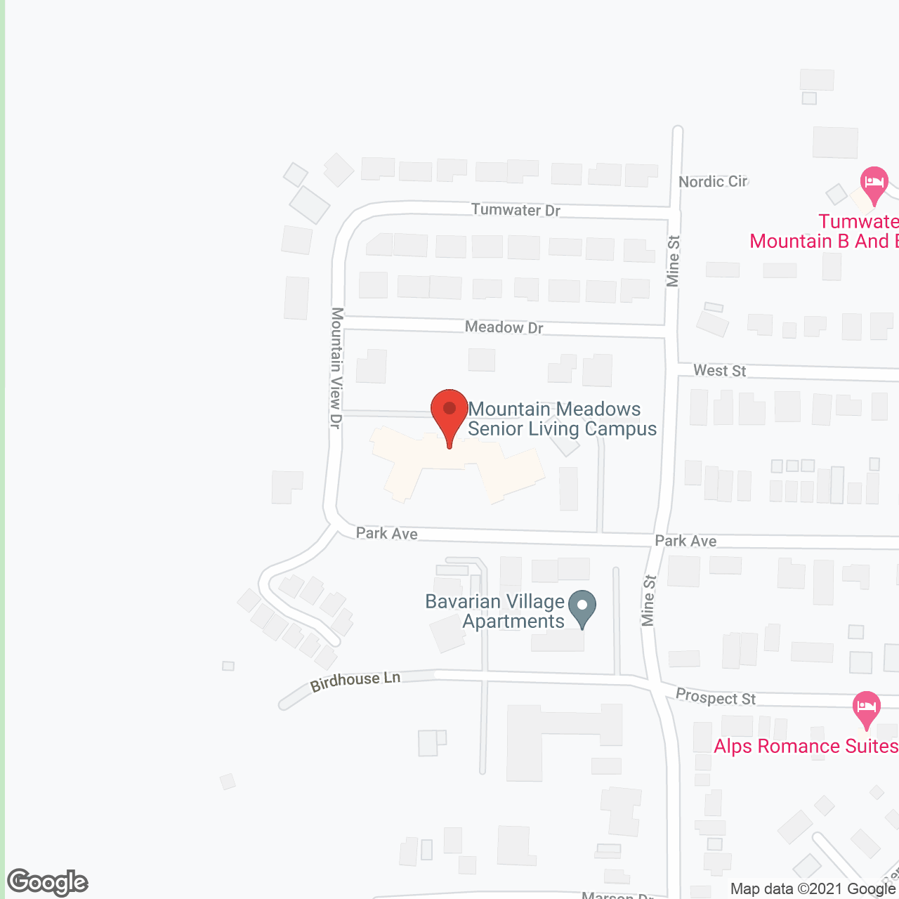 Mountain Meadows Senior Living Campus in google map