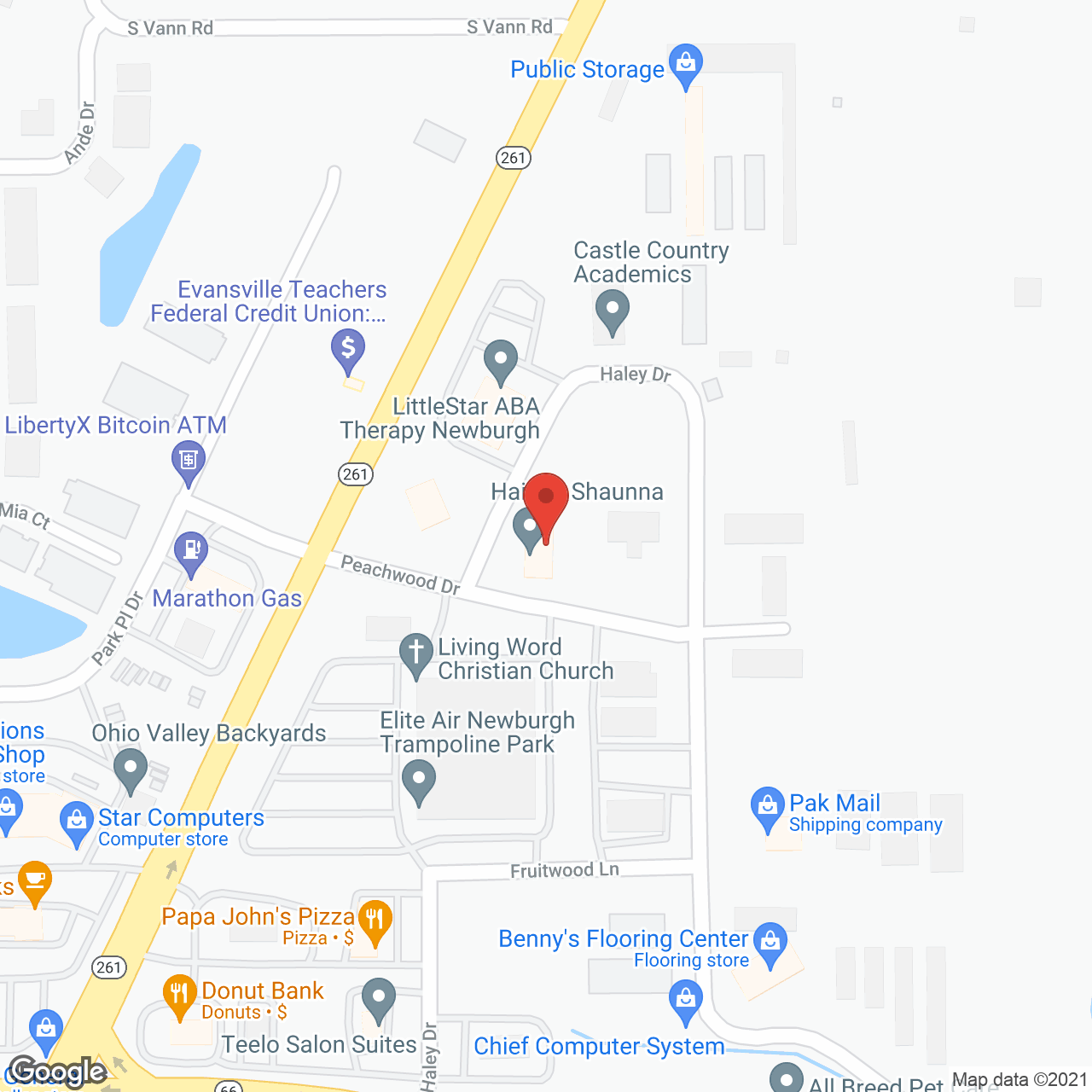 Aseracare Hospice Evansville in google map