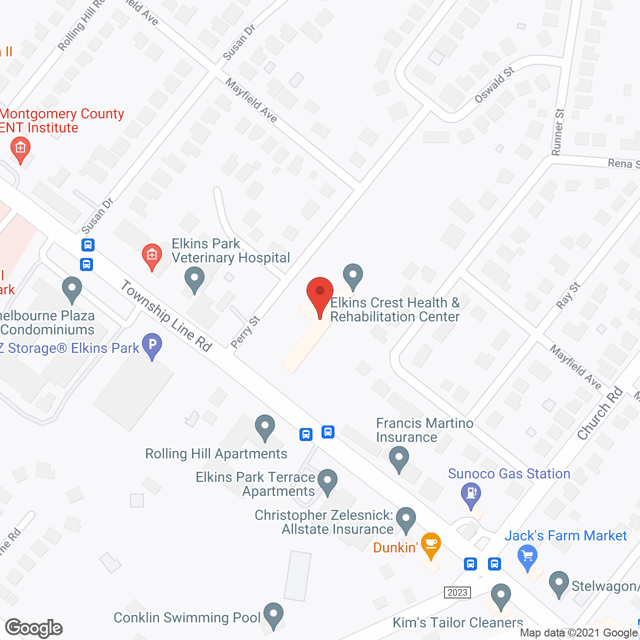 Elkins Crest Health and Rehab in google map