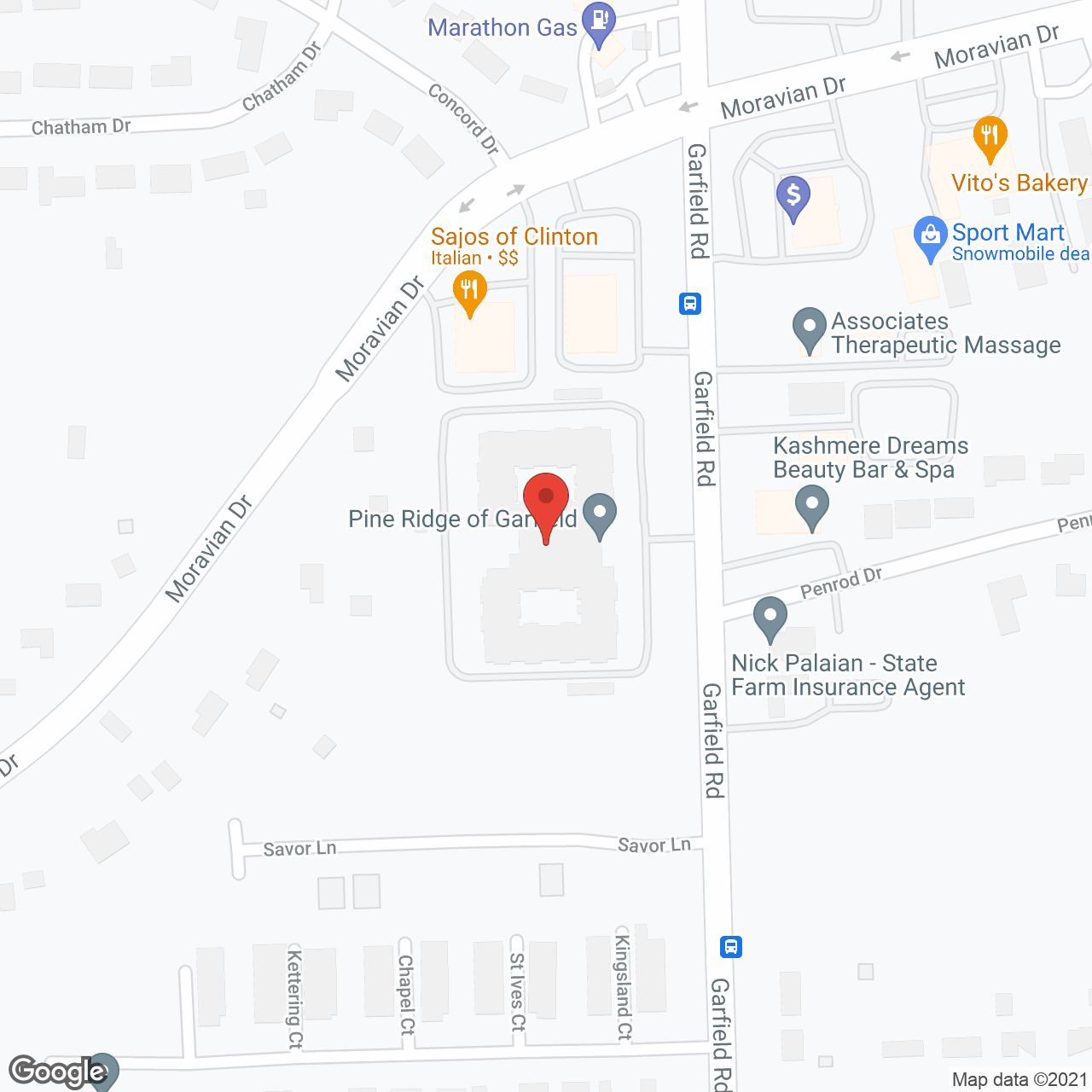 Pine Ridge of Garfield Senior Living in google map