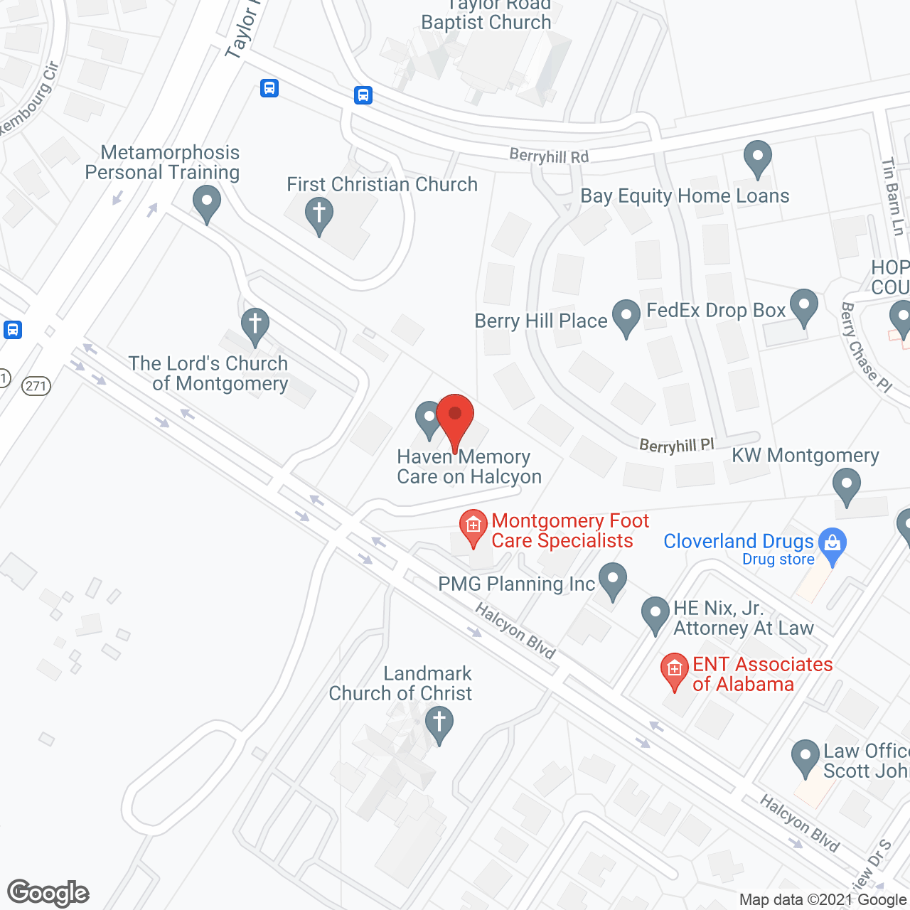 Haven Memory Care on Halcyon in google map