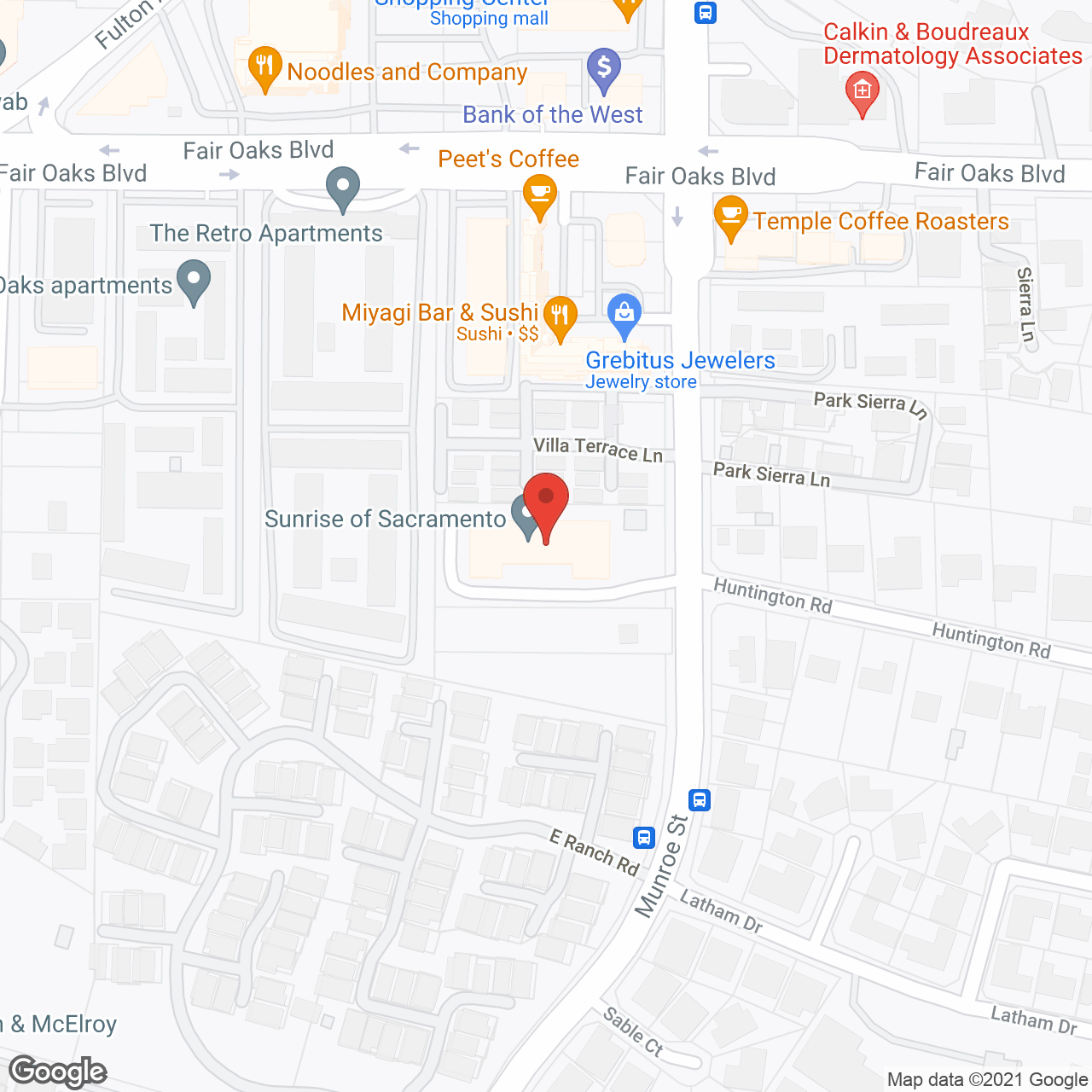 Ivy Park at Sacramento in google map