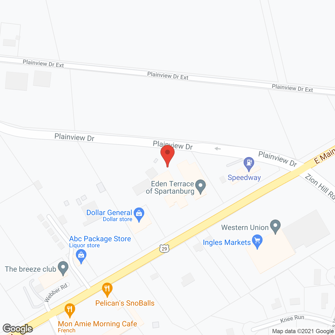 Eden Terrace of Spartanburg in google map