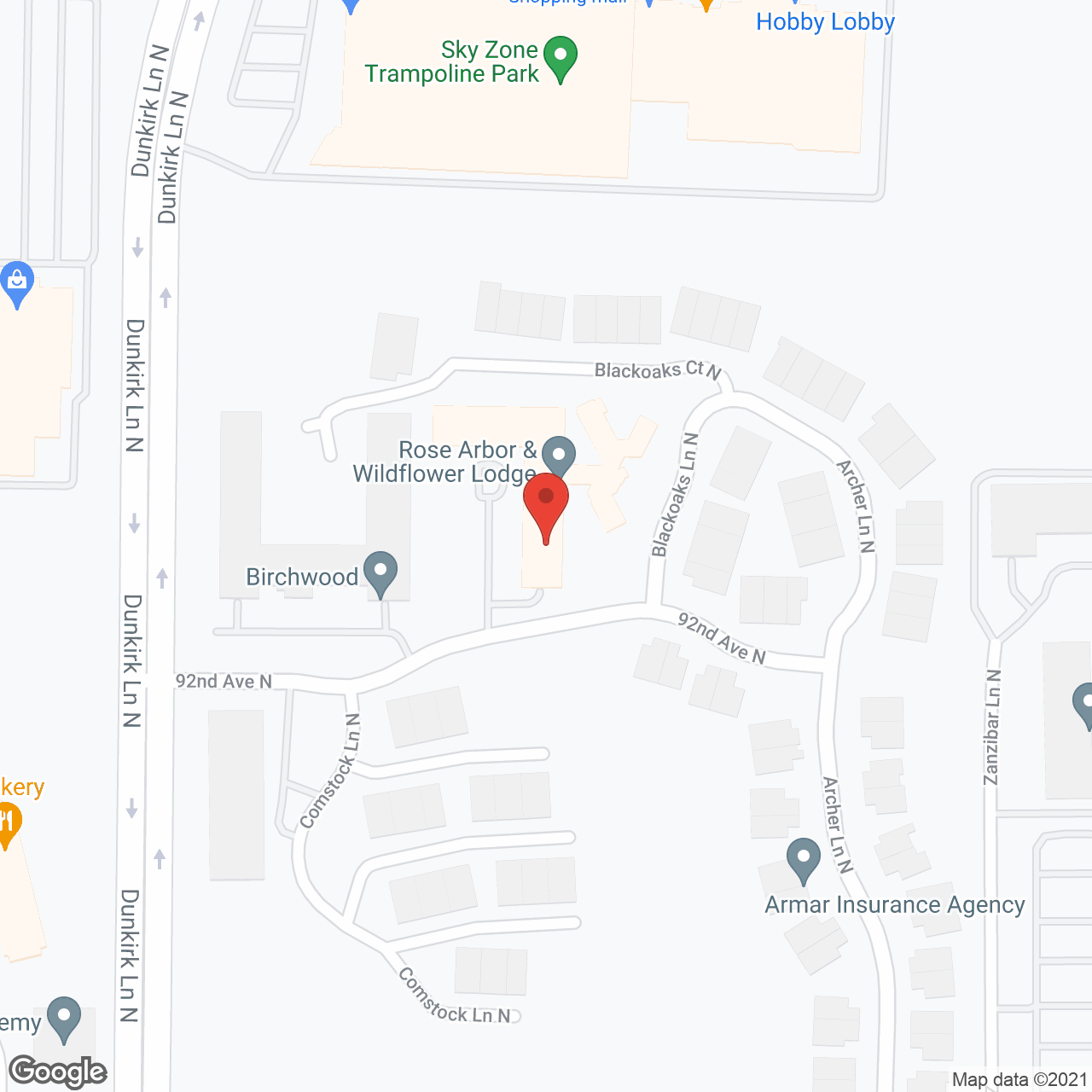 Rose Arbor and Wildflower Lodge in google map