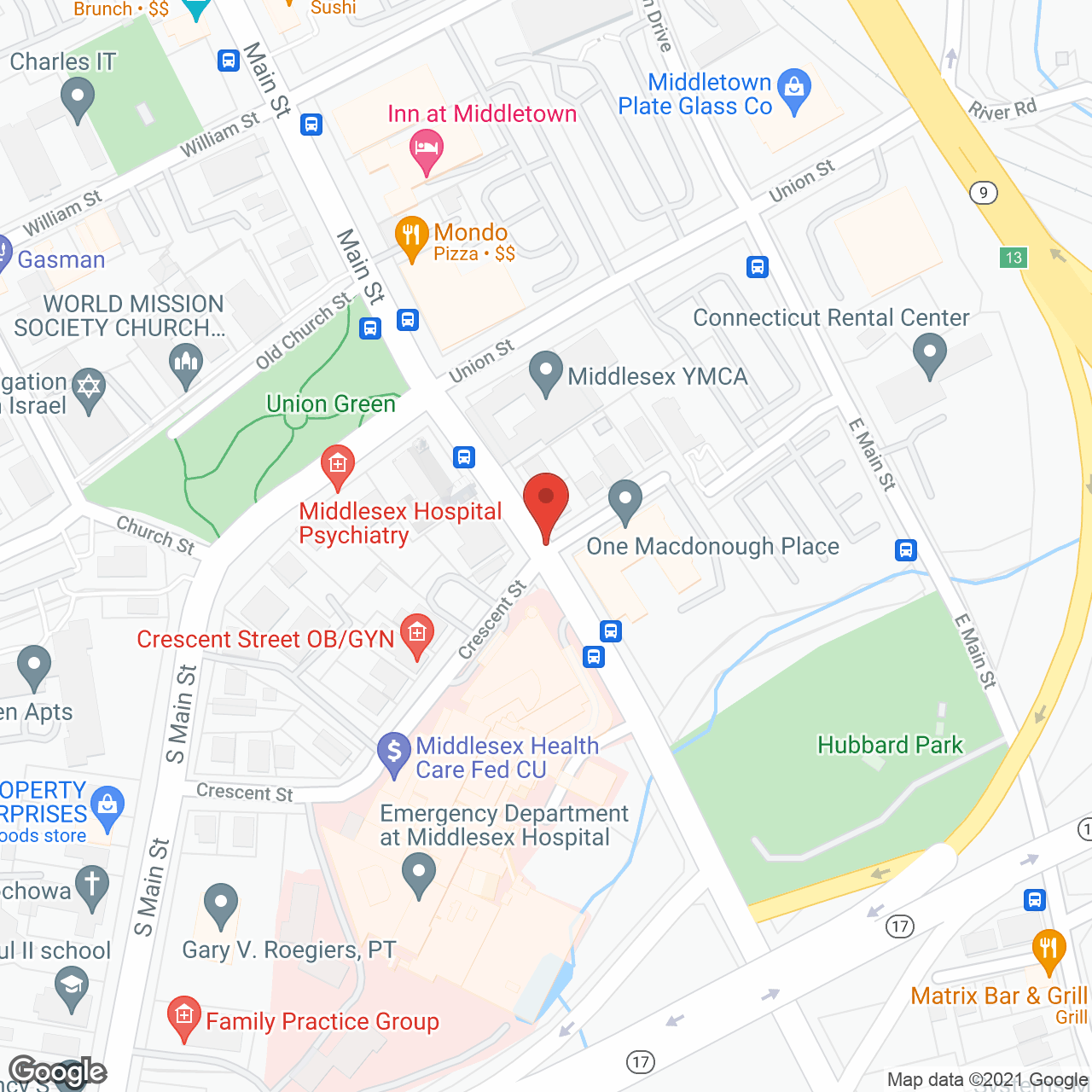 Middlesex Health at One MacDonough Place in google map