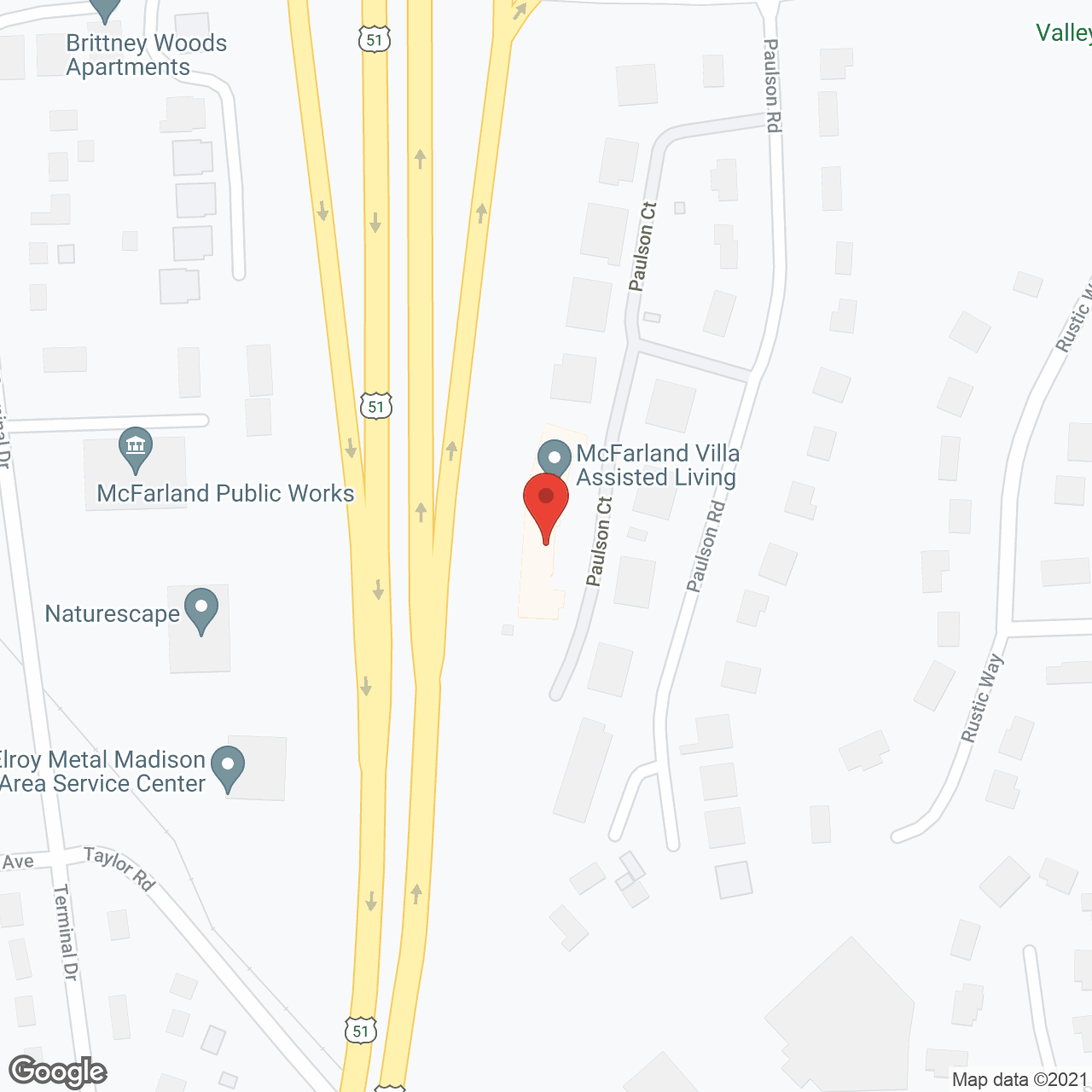 McFarland Villa Assisted Living in google map