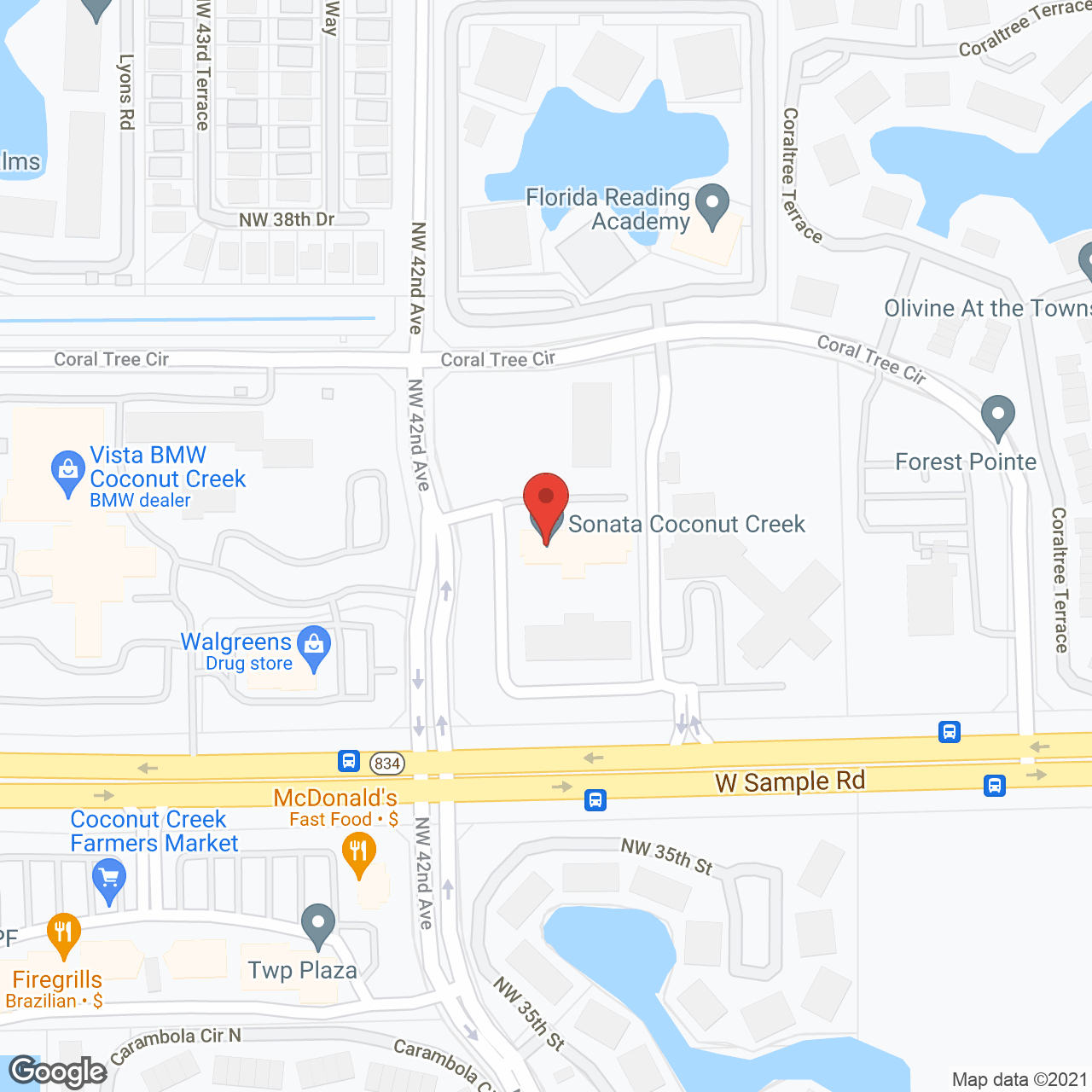 Sonata at Coconut Creek in google map