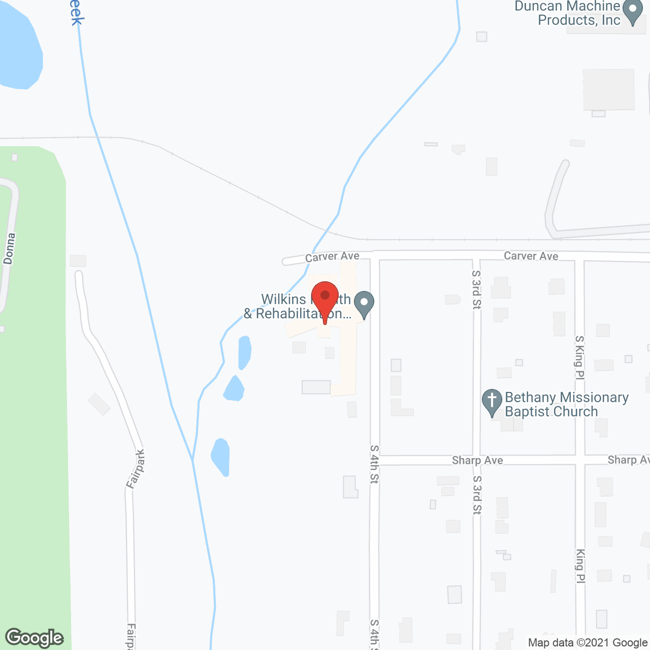 Wilkins Nursing Ctr in google map