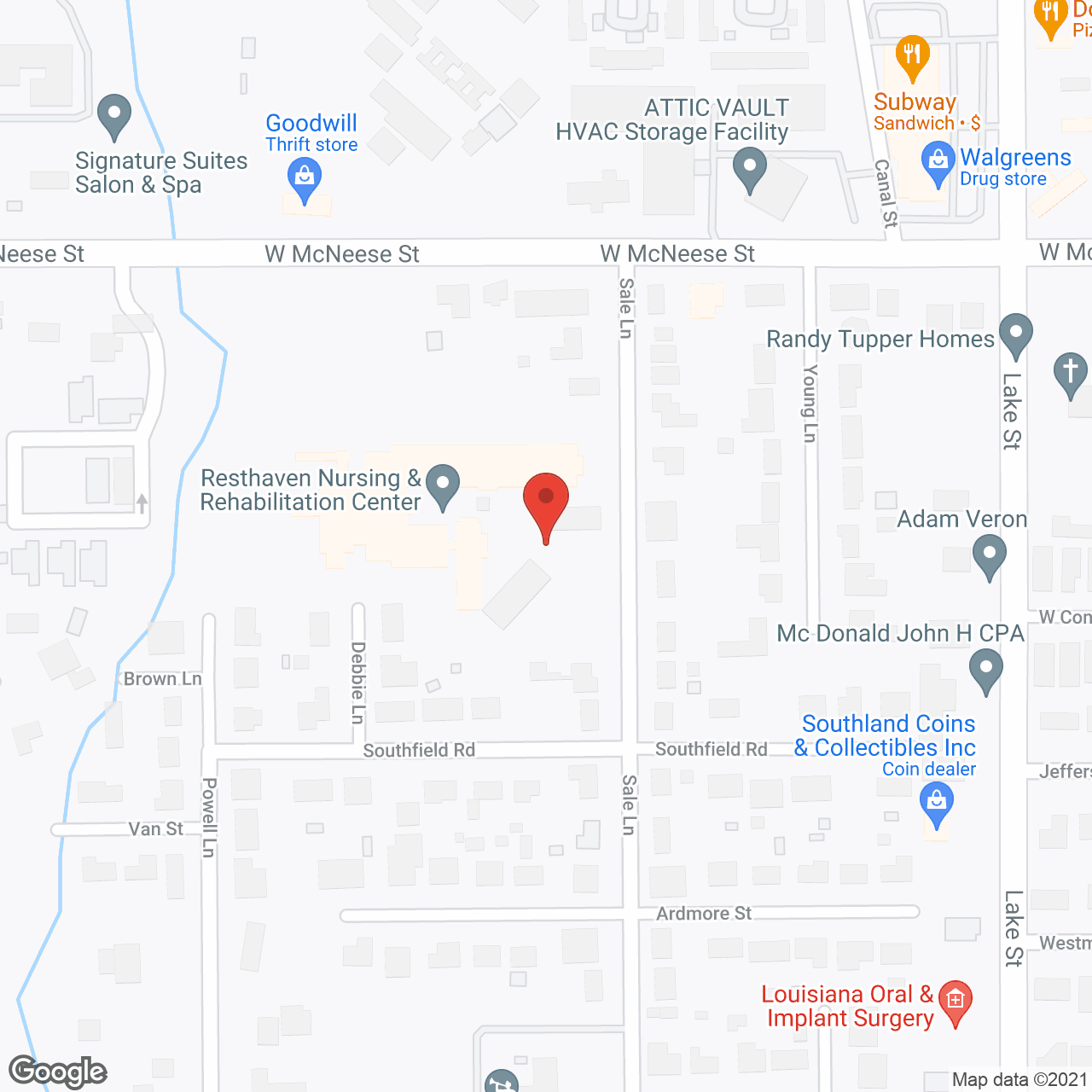 Resthaven Nursing Ctr in google map