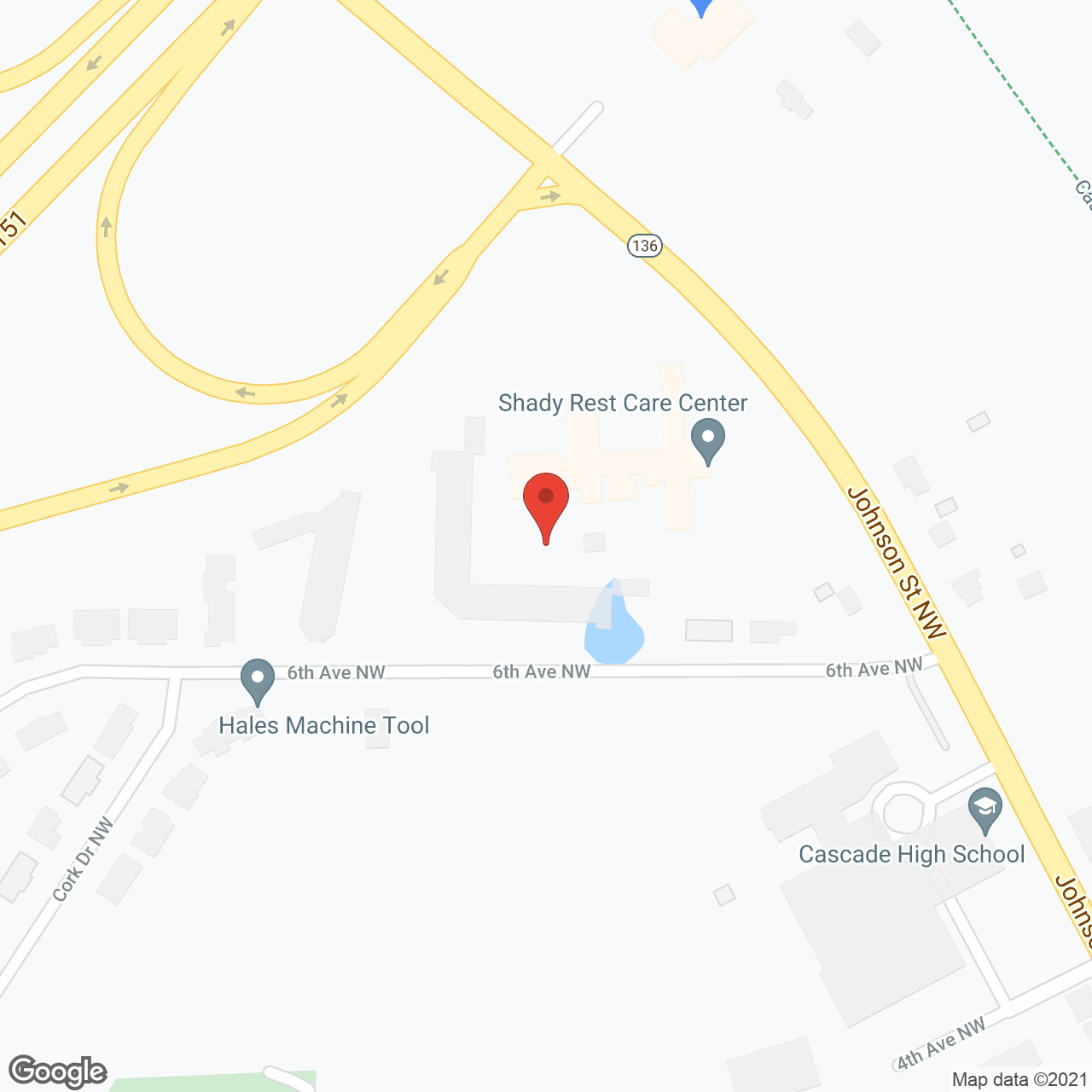 Shady Rest Care Ctr in google map