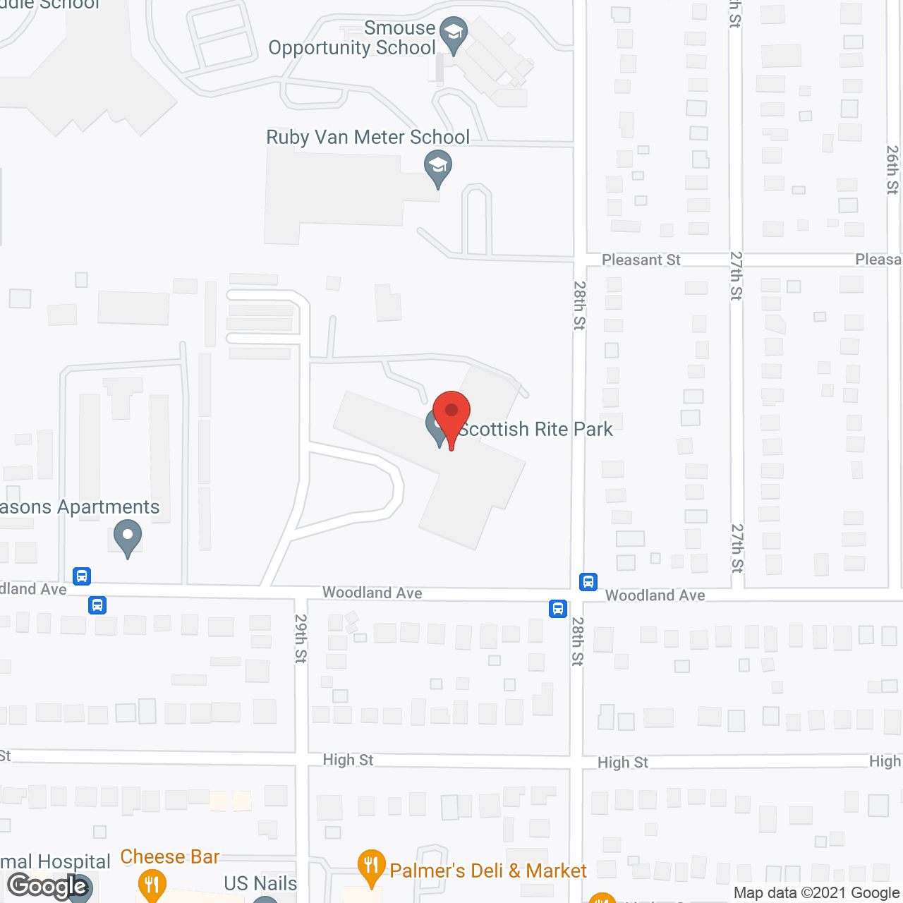 Scottish Rite Park in google map