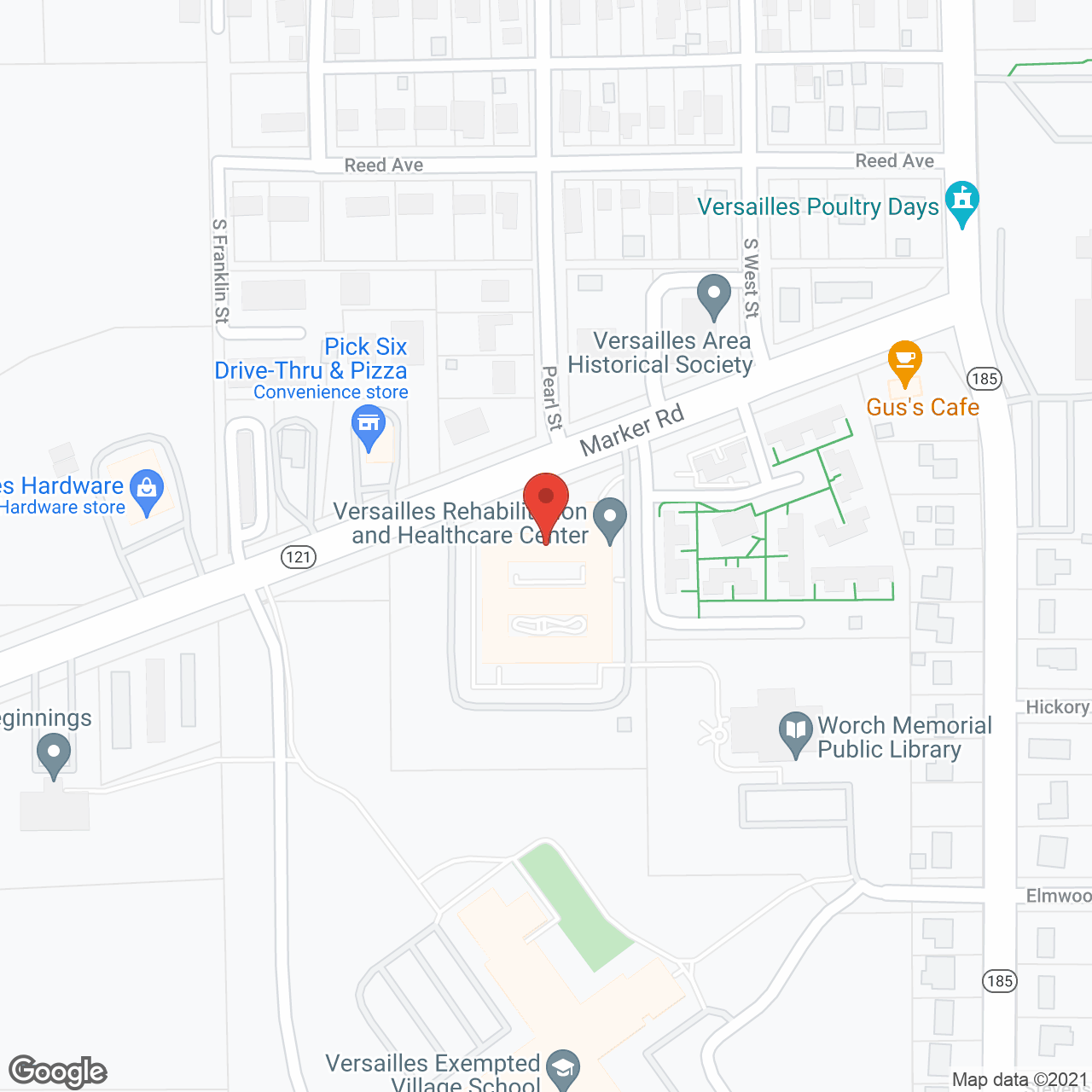 Versailles Health Care Center in google map