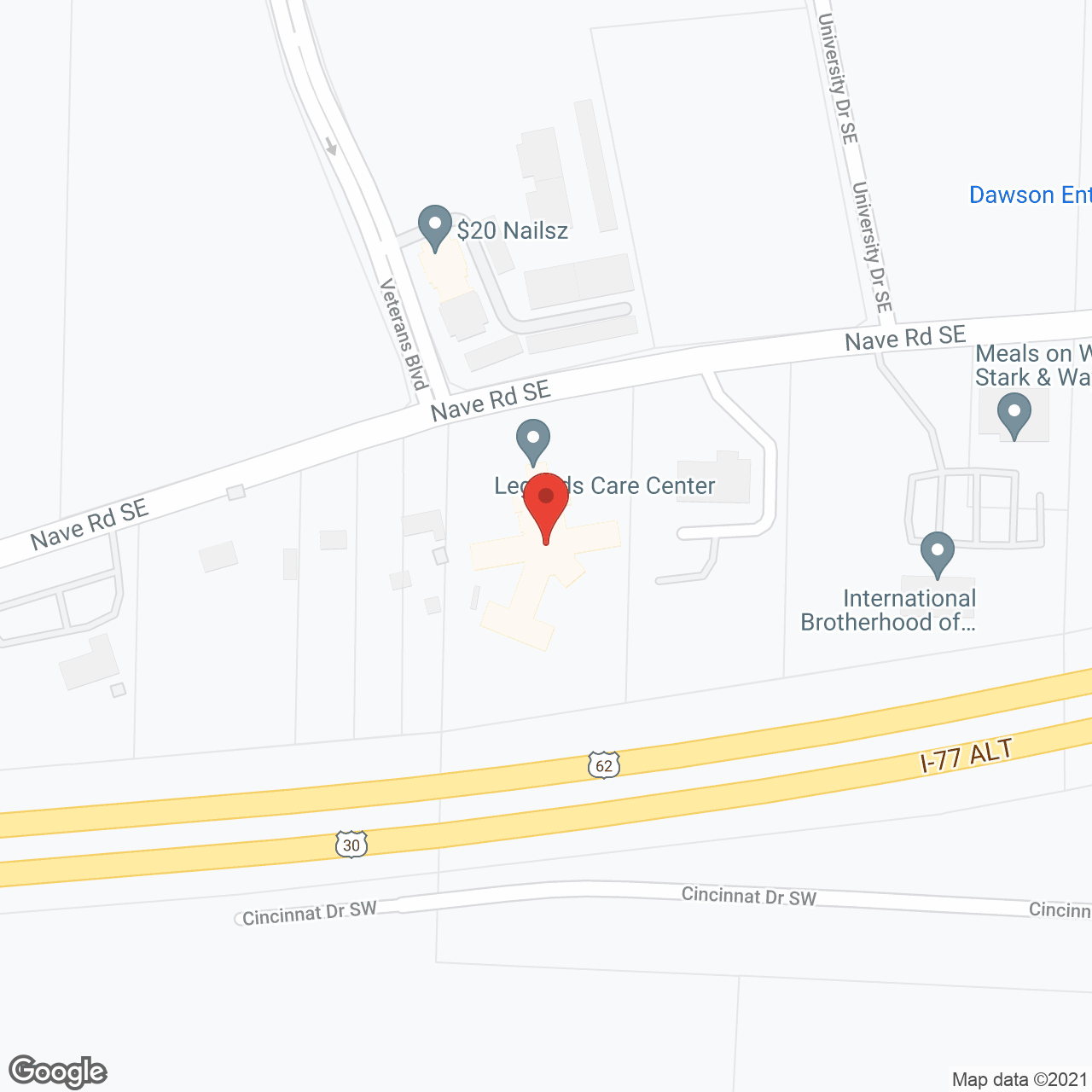 Legends Care Ctr in google map