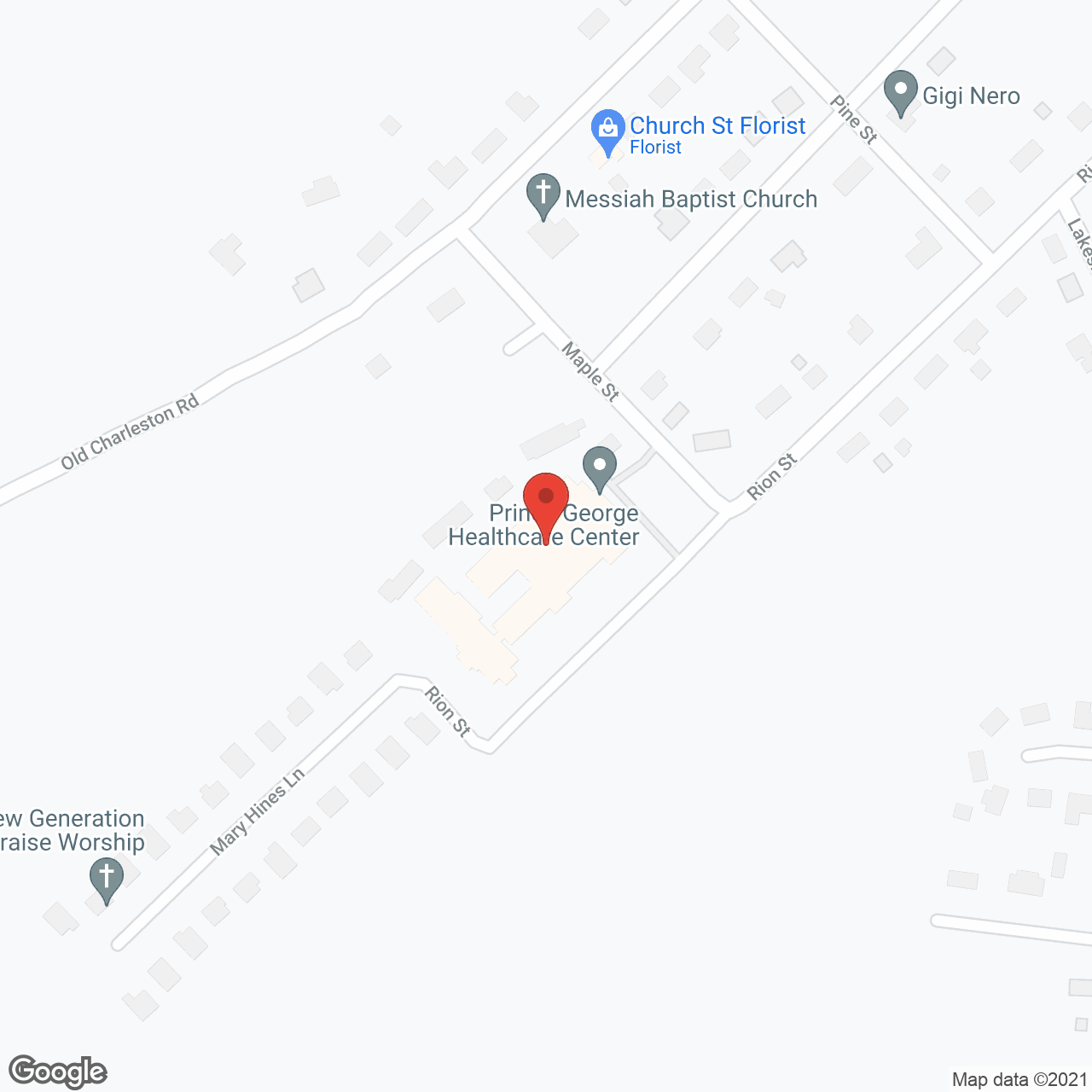 Prince George Healthcare Ctr in google map