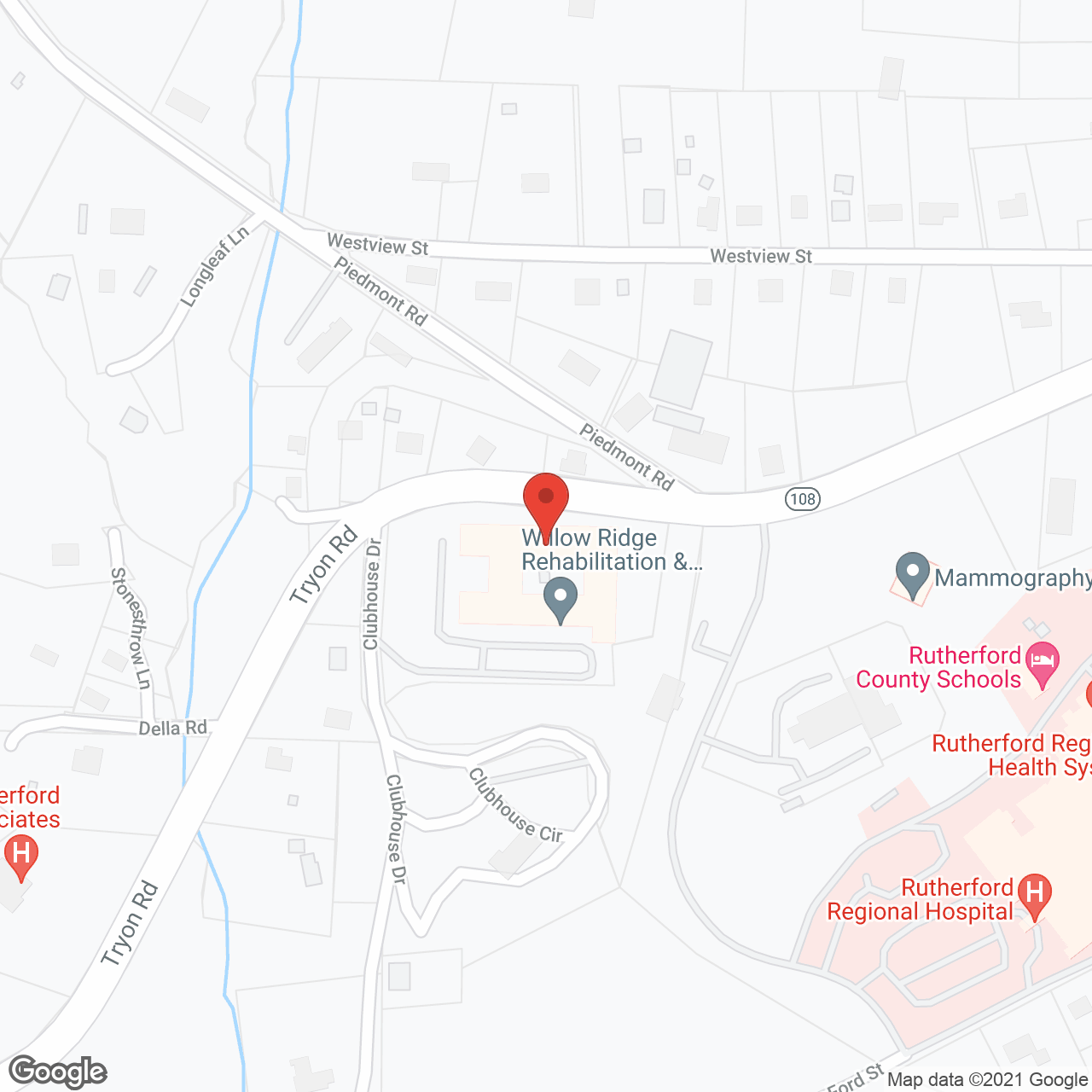 Willow Ridge in google map