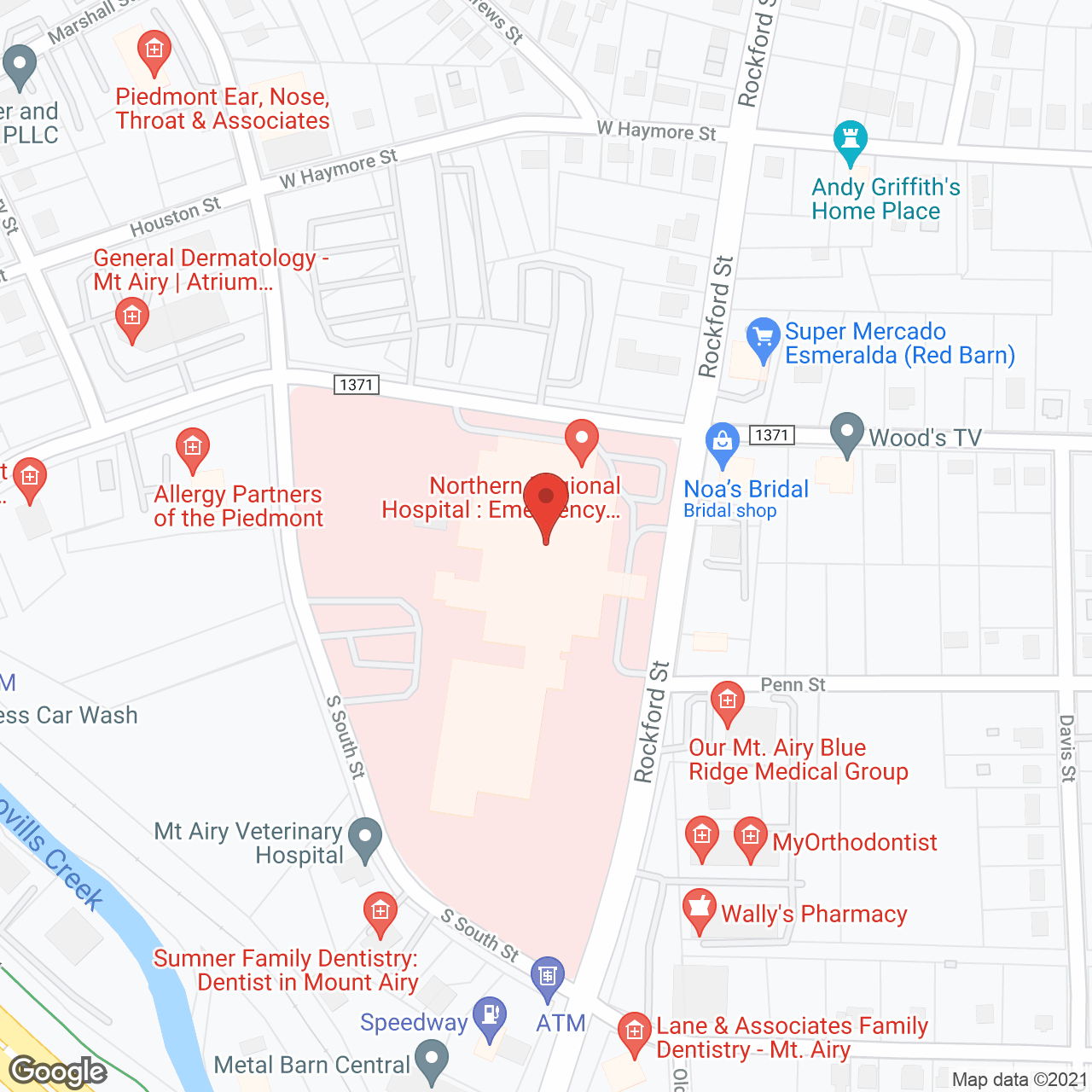 Northern Surry Skilled Nursing in google map