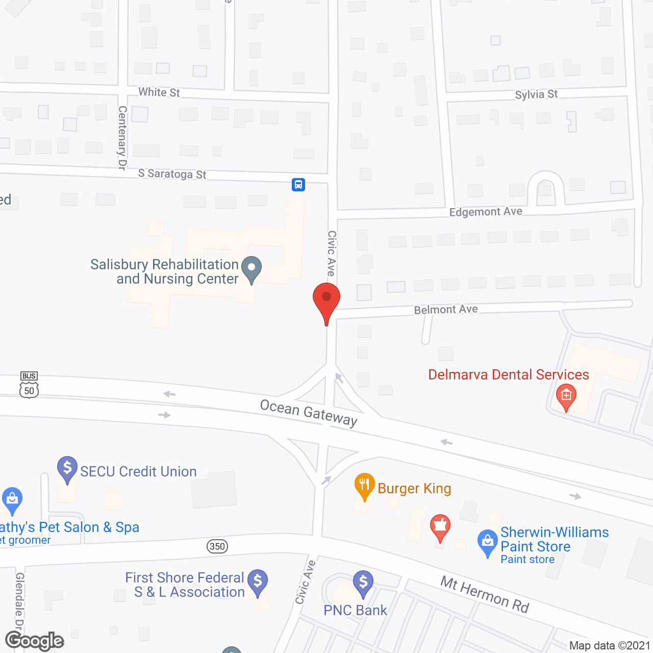 Salisbury Rehabilitation and Nursing Center in google map