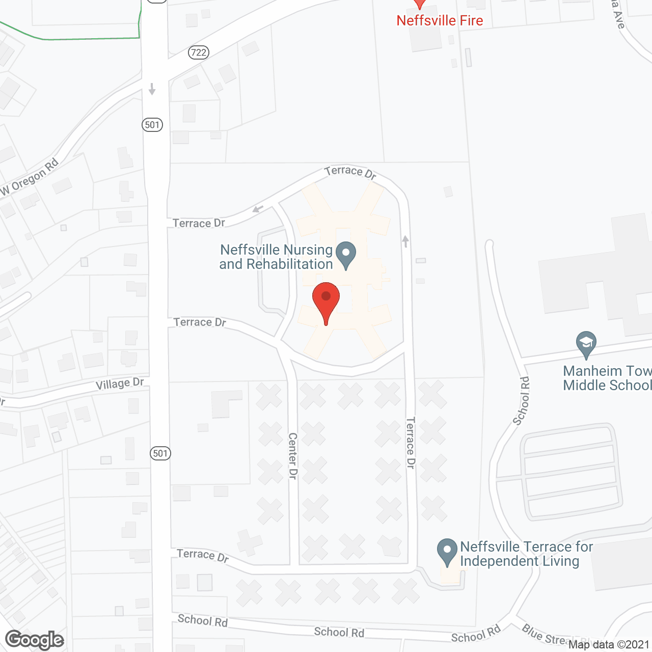 Neffsville Nursing and Rehabilitation in google map