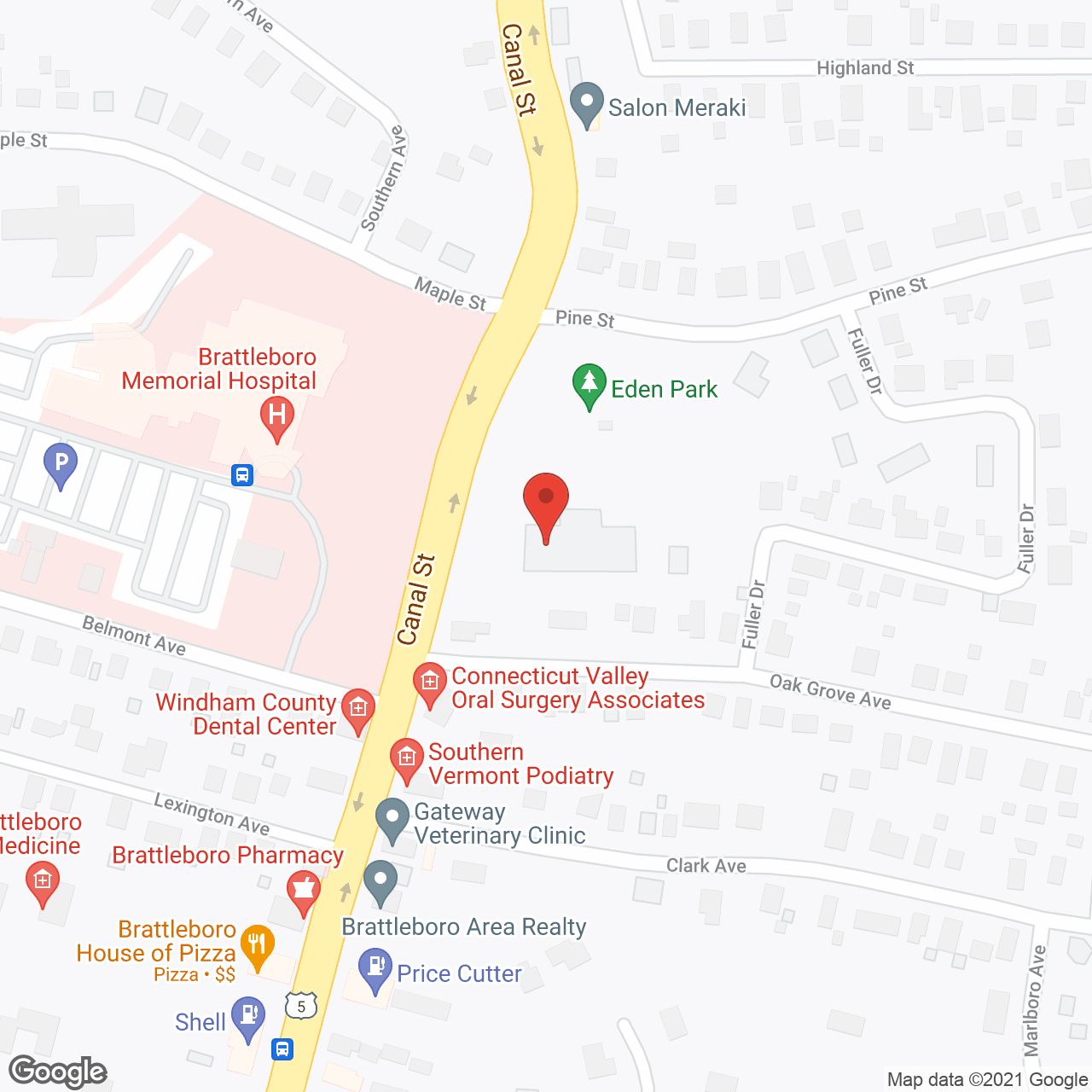 Pine Heights at Brattleboro Center for Nursing and Rehabilitation in google map