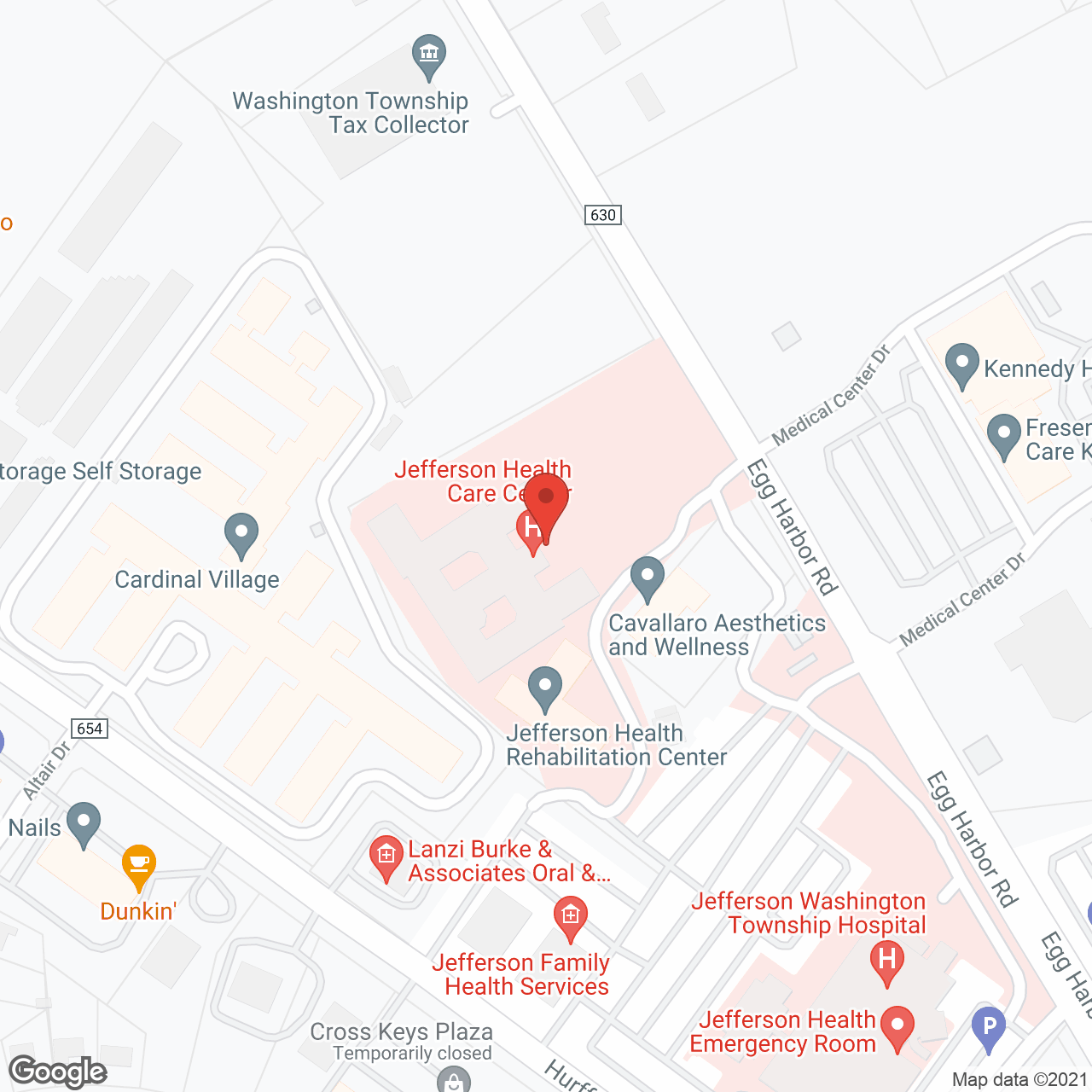 Jefferson Health Care in google map