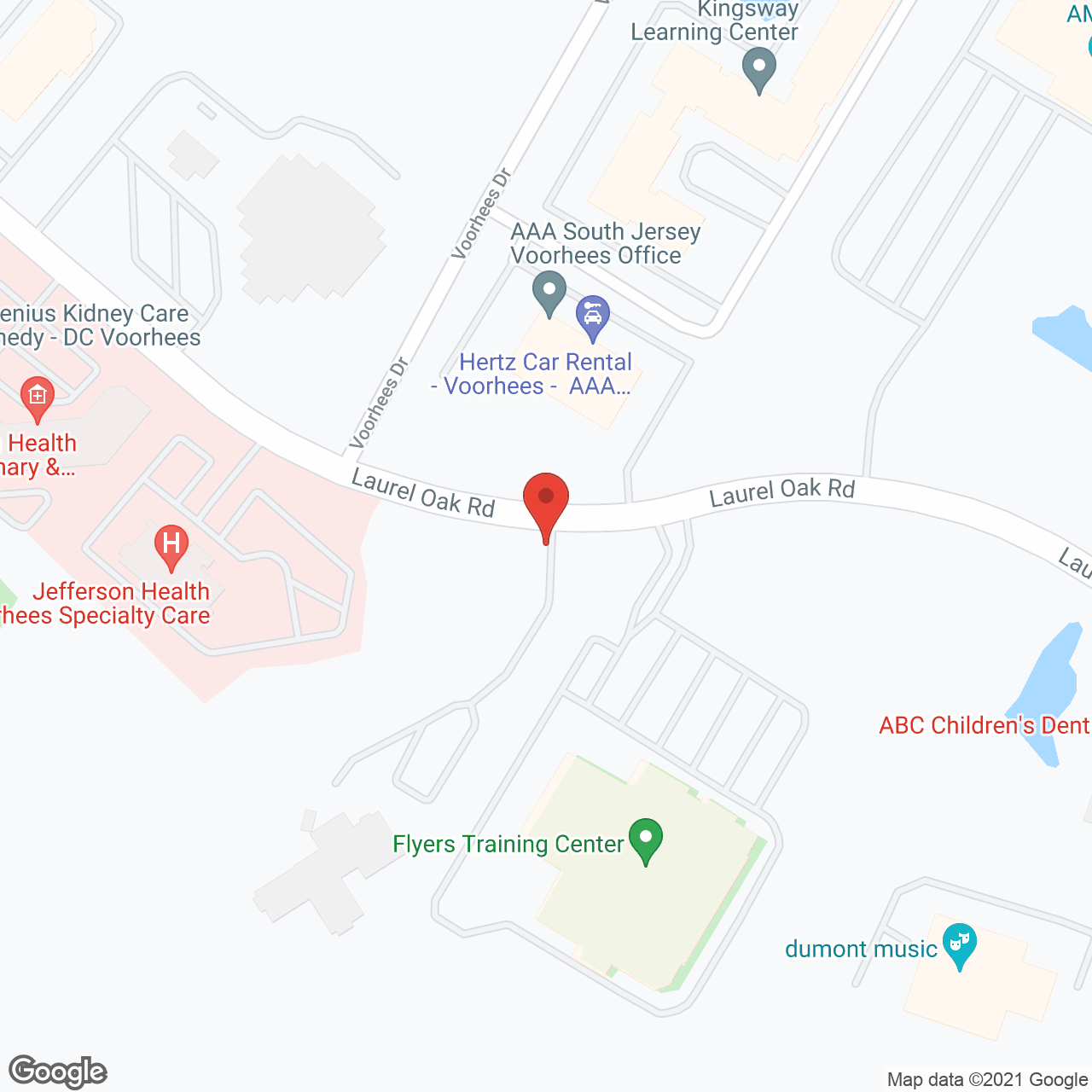 Voorhees Senior Living in google map