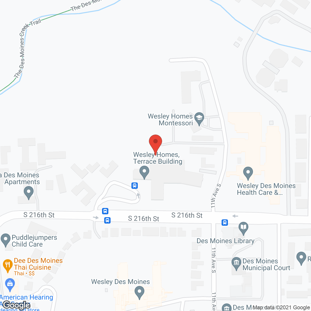 Wesley Homes Des Moines in google map