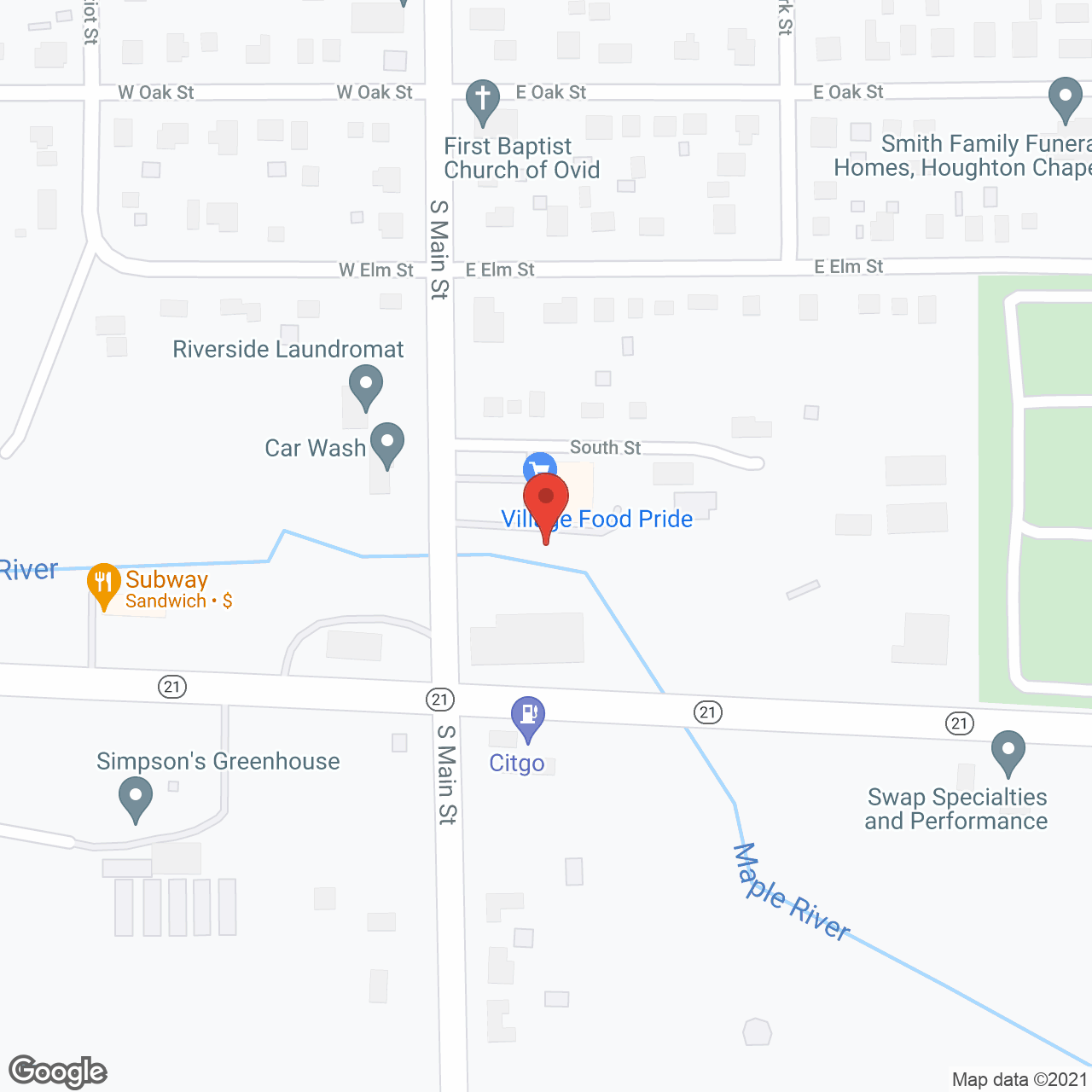 Ovid Health Care Ctr in google map