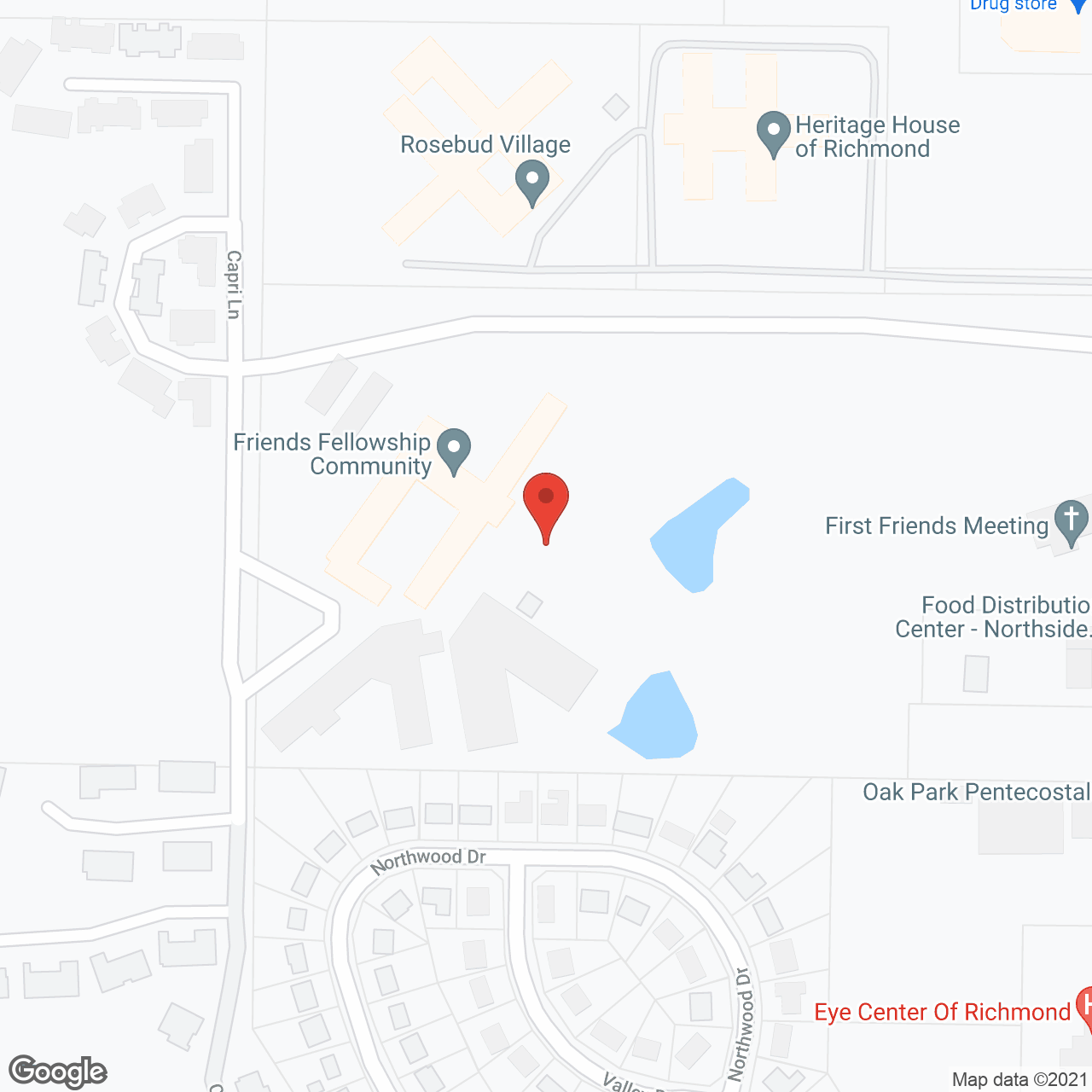 Friends Fellowship Community,  a CCRC in google map