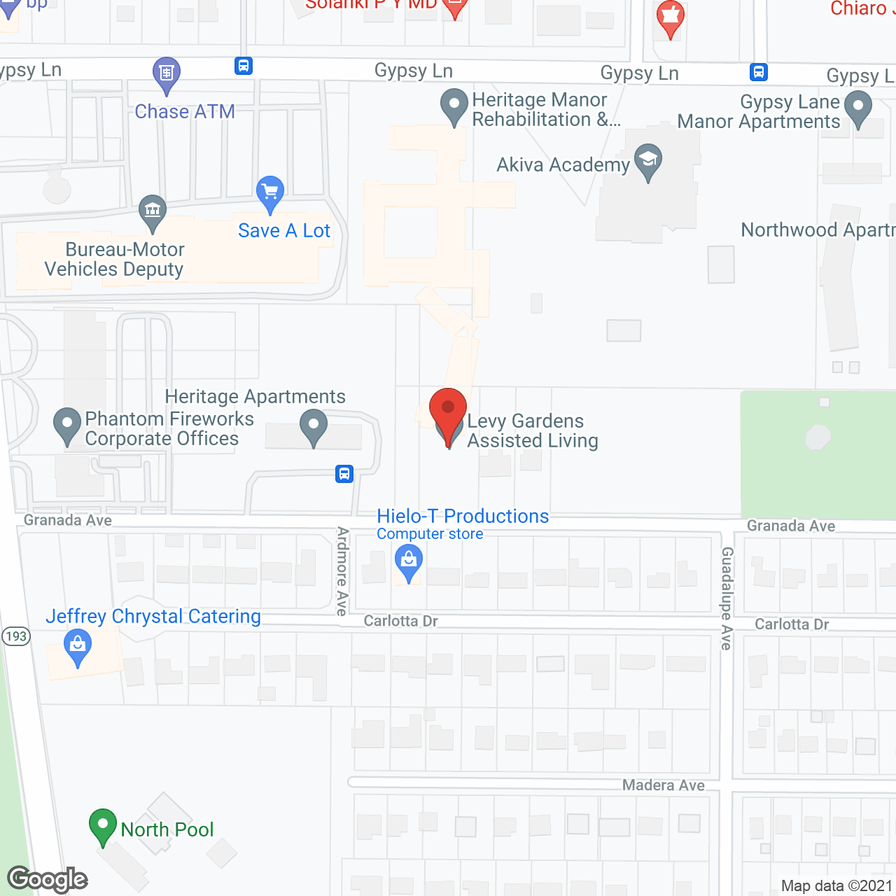 Levy Gardens Assisted Living in google map