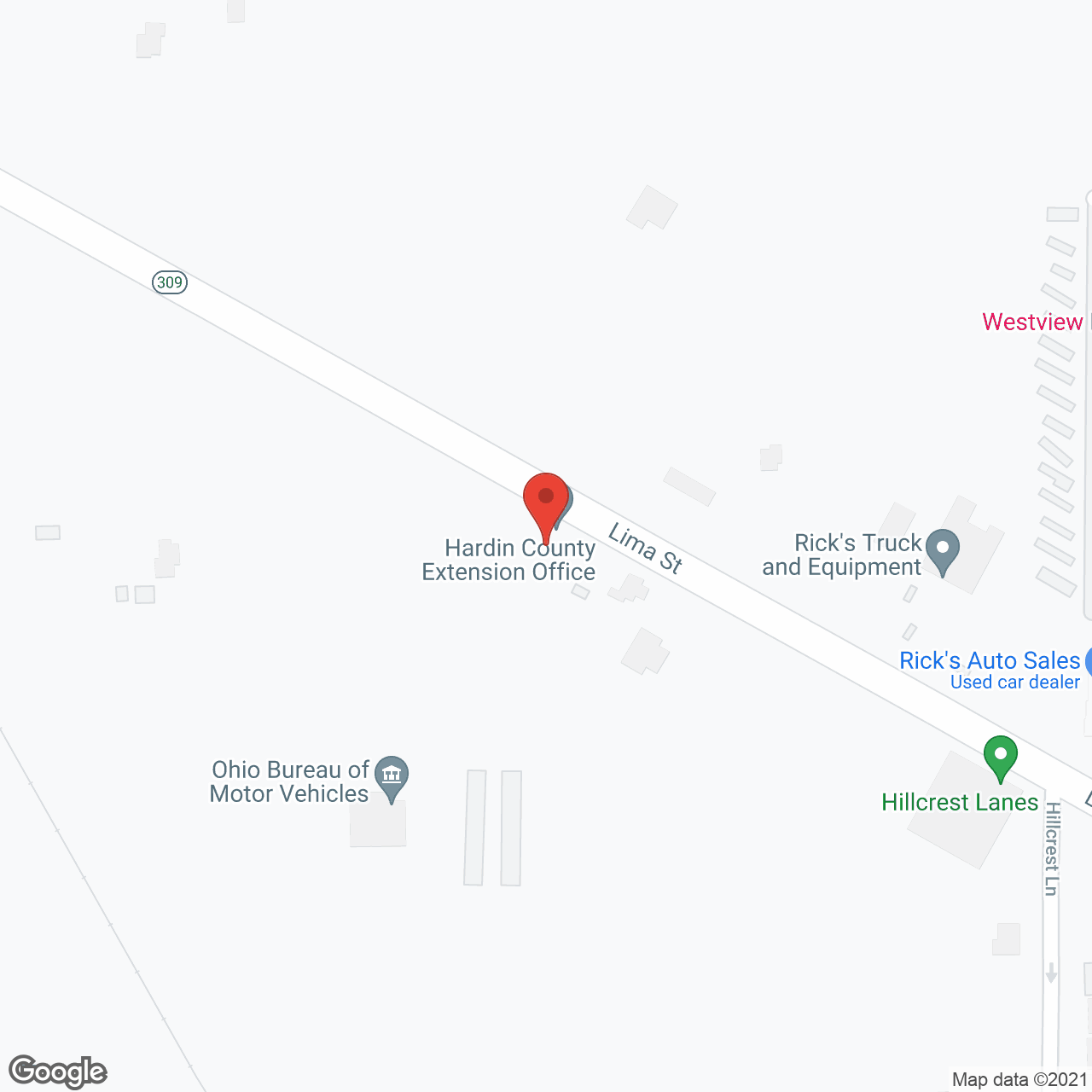 Hardin Hills Health Ctr in google map